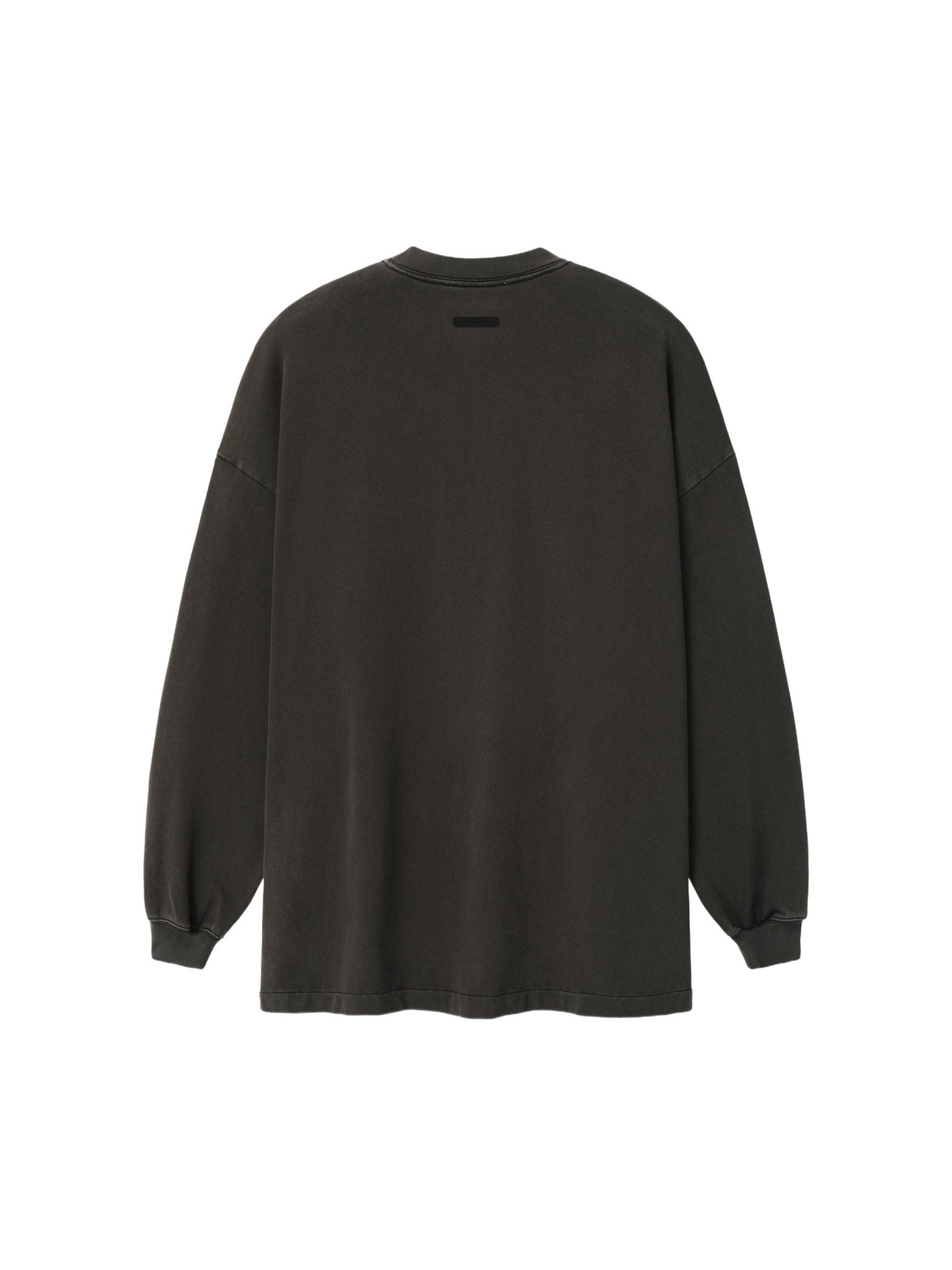 Fear of God Essentials Signature 90s Relaxed Long Sleeve Tee Washed Ink Black - Im Your Wardrobe