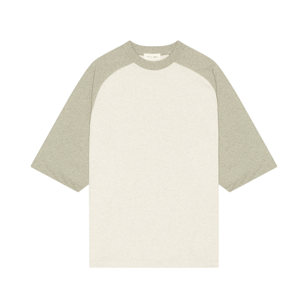 Fear of God Essentials Signature Baseball Tee Oatmeal Concrete Heather - Im Your Wardrobe