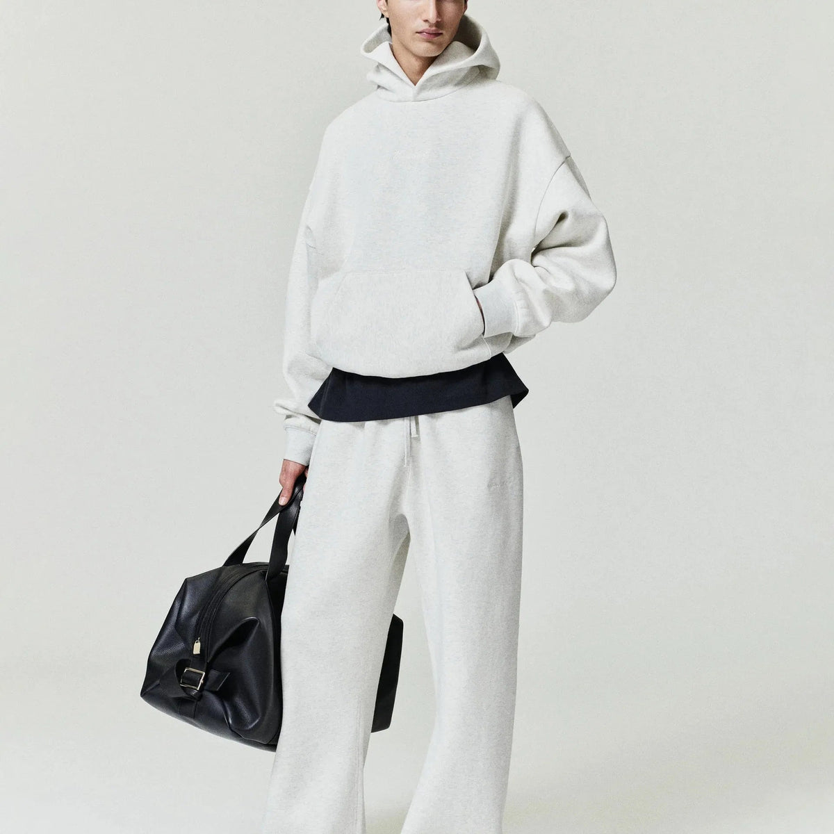 Fear Of God Essentials Signature Classic Fit Flare Sweatpant Oatmeal Heather/Light Heather - Im Your Wardrobe