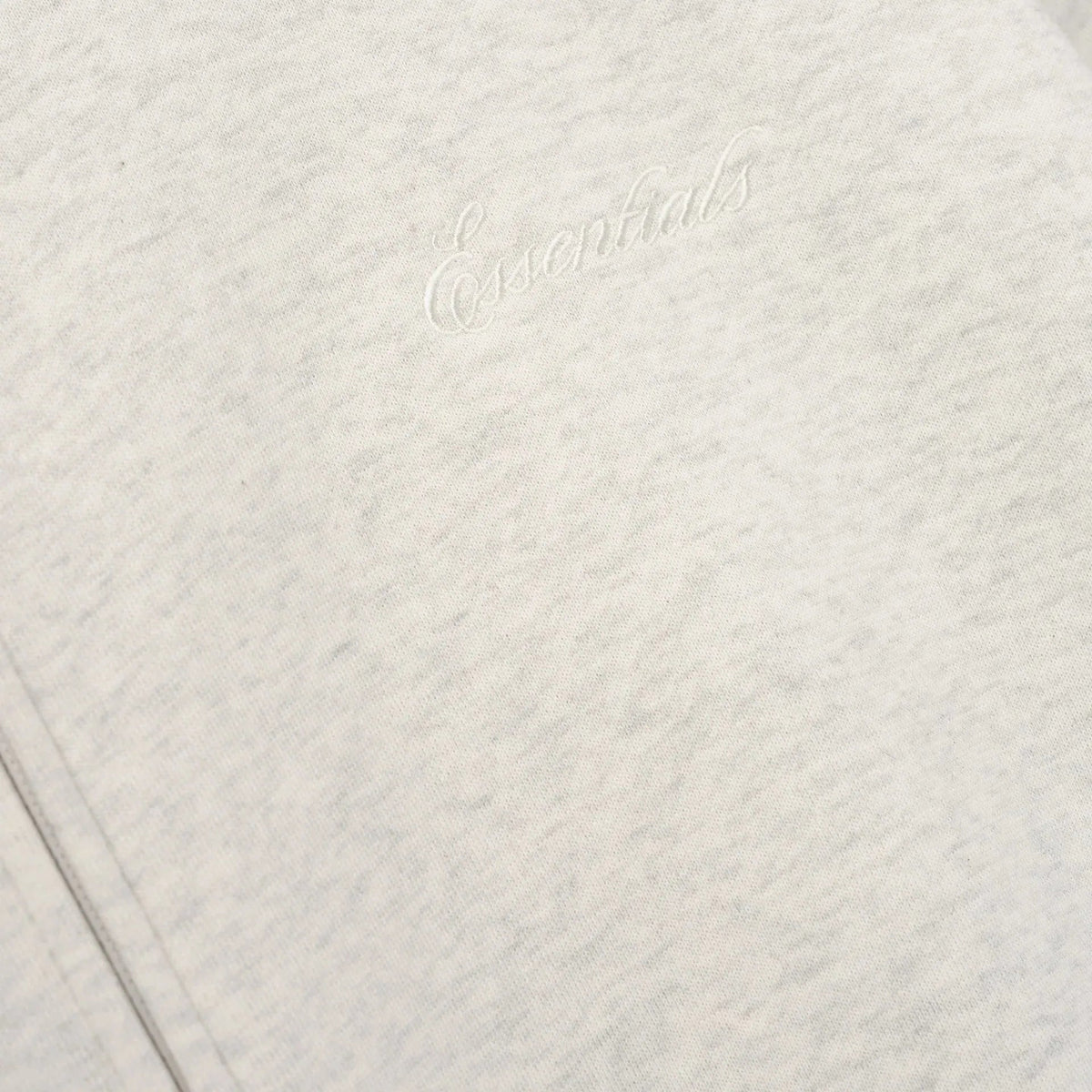 Fear Of God Essentials Signature Classic Full Zip Hoodie Oatmeal Heather/Light Heather - Im Your Wardrobe