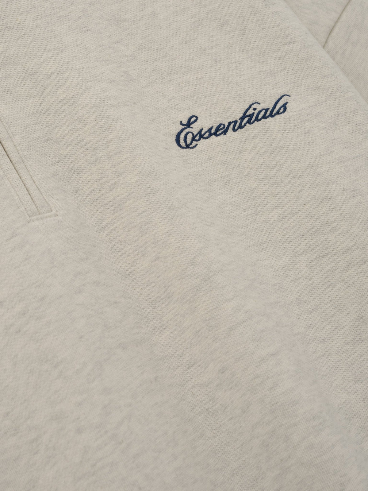 Fear of God Essentials Signature Classic Half Zip Sweatshirt Marble Heather - Im Your Wardrobe