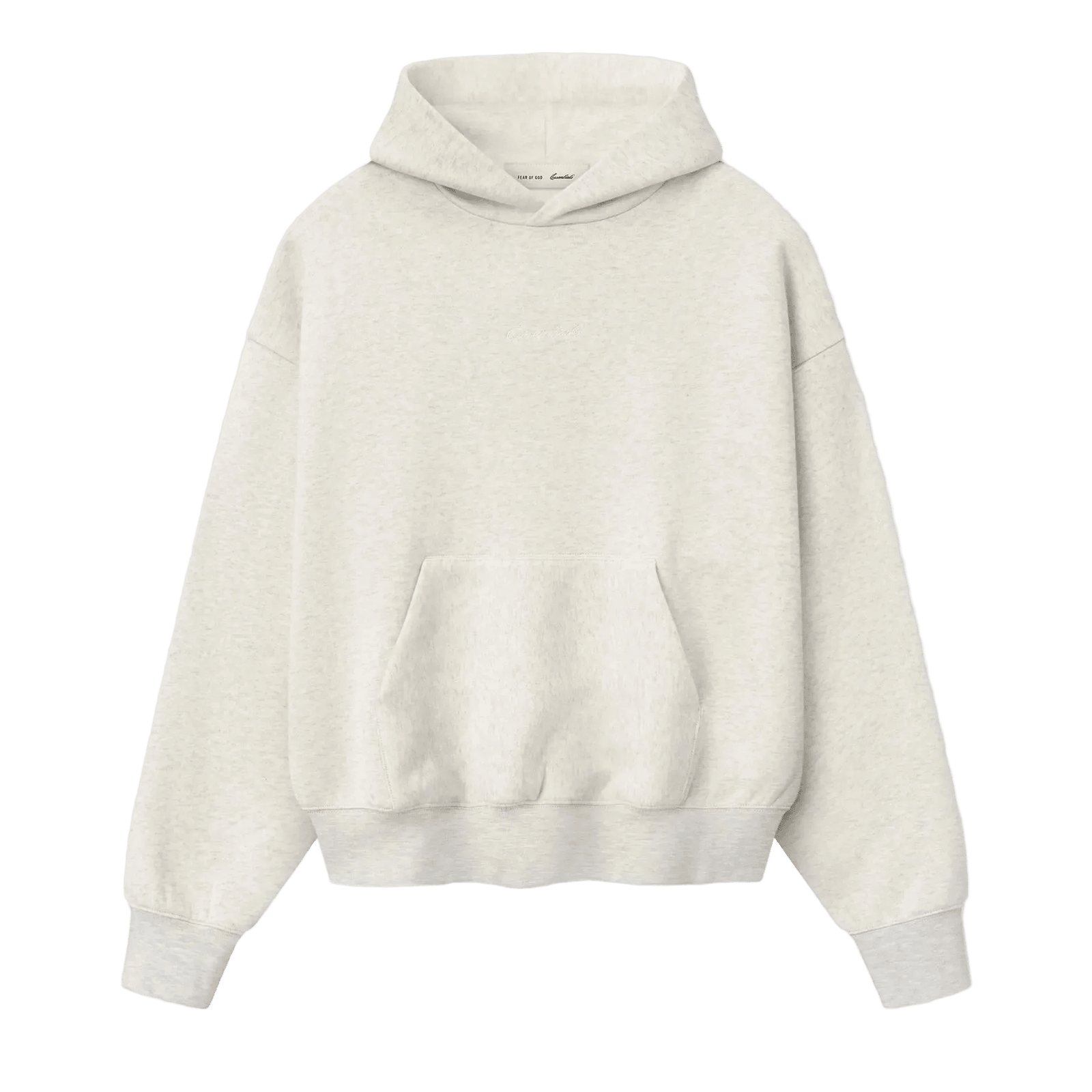 Fear Of God Essentials Signature Classic Hoodie Oatmeal Heather/Light Heather - Im Your Wardrobe