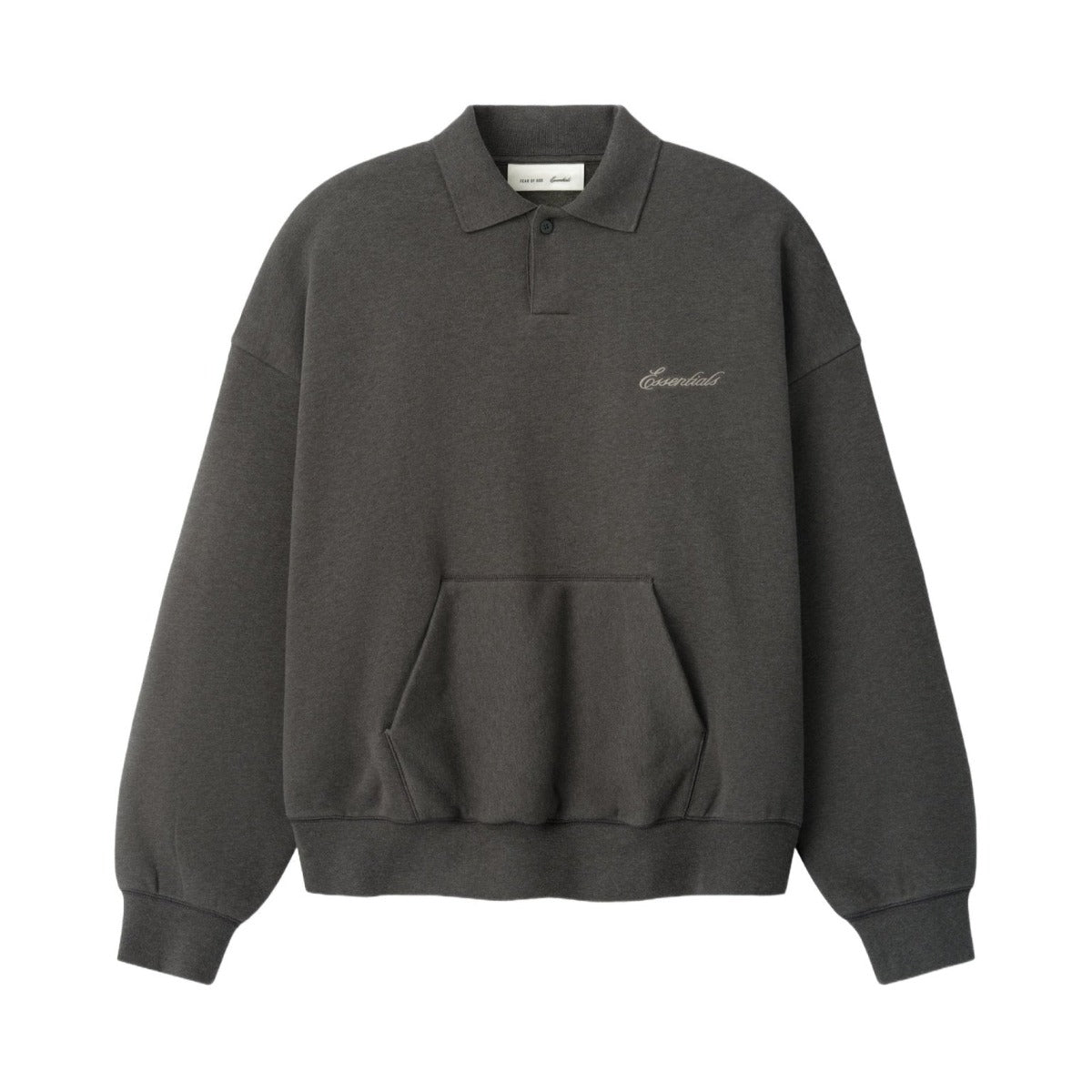 Fear of God Essentials Signature Classic Polo Ash Heather - Im Your Wardrobe
