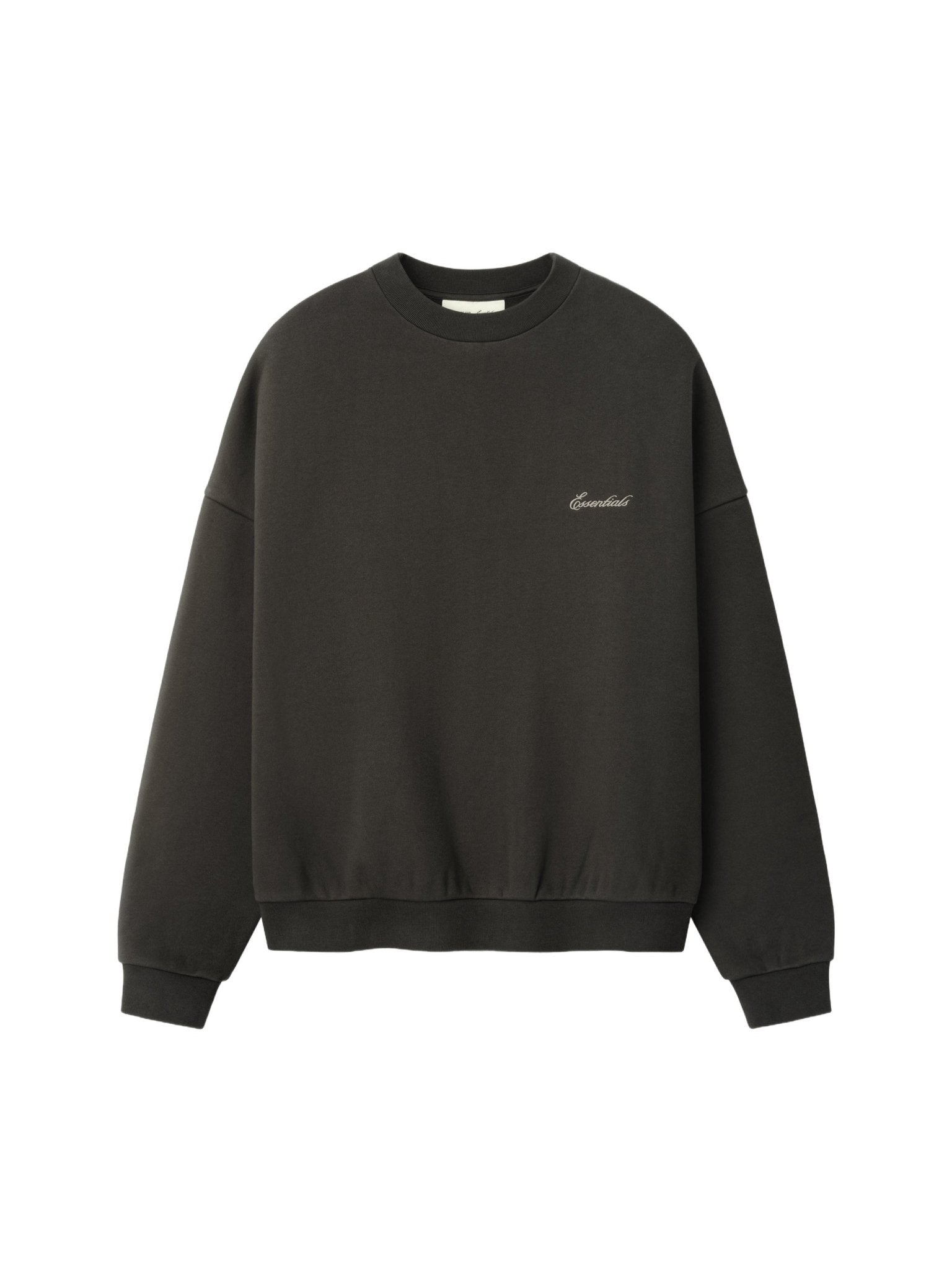 Fear of God Essentials Signature Lounge Crewneck Sweatshirt Ink Black - Im Your Wardrobe