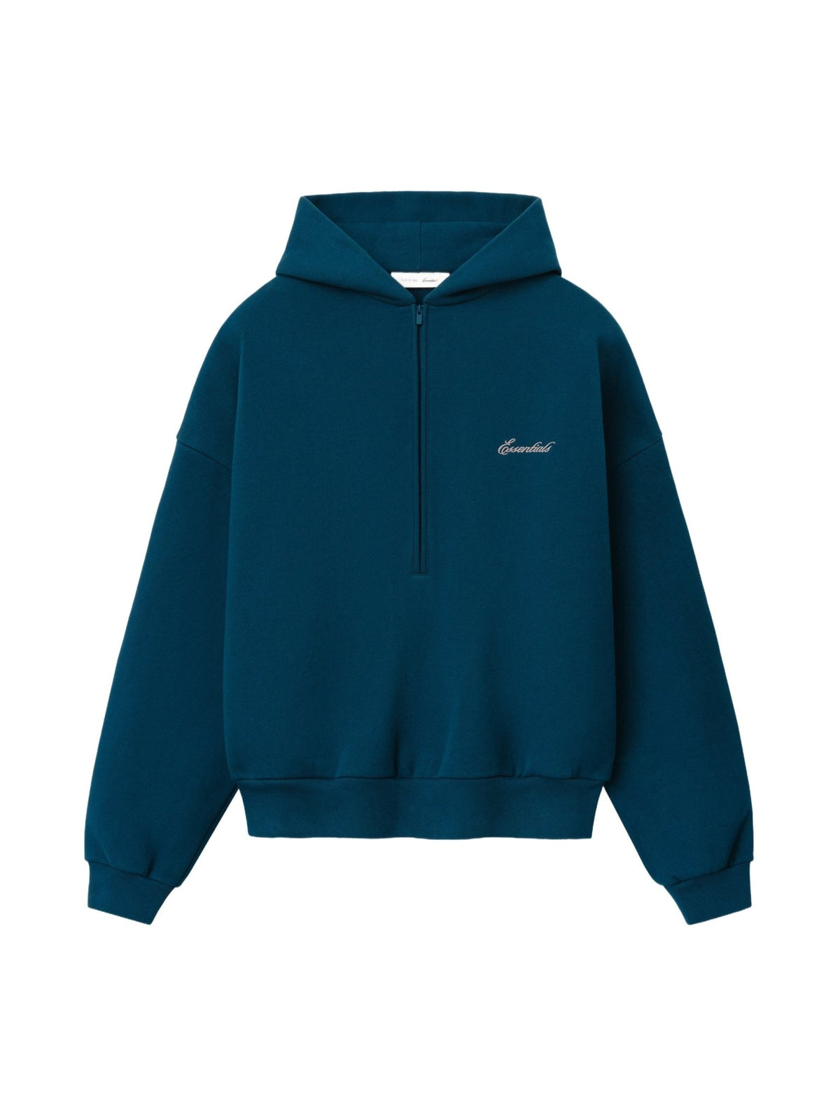 Fear of God Essentials Signature Lounge Half Zip Hoodie Night Sea - Im Your Wardrobe