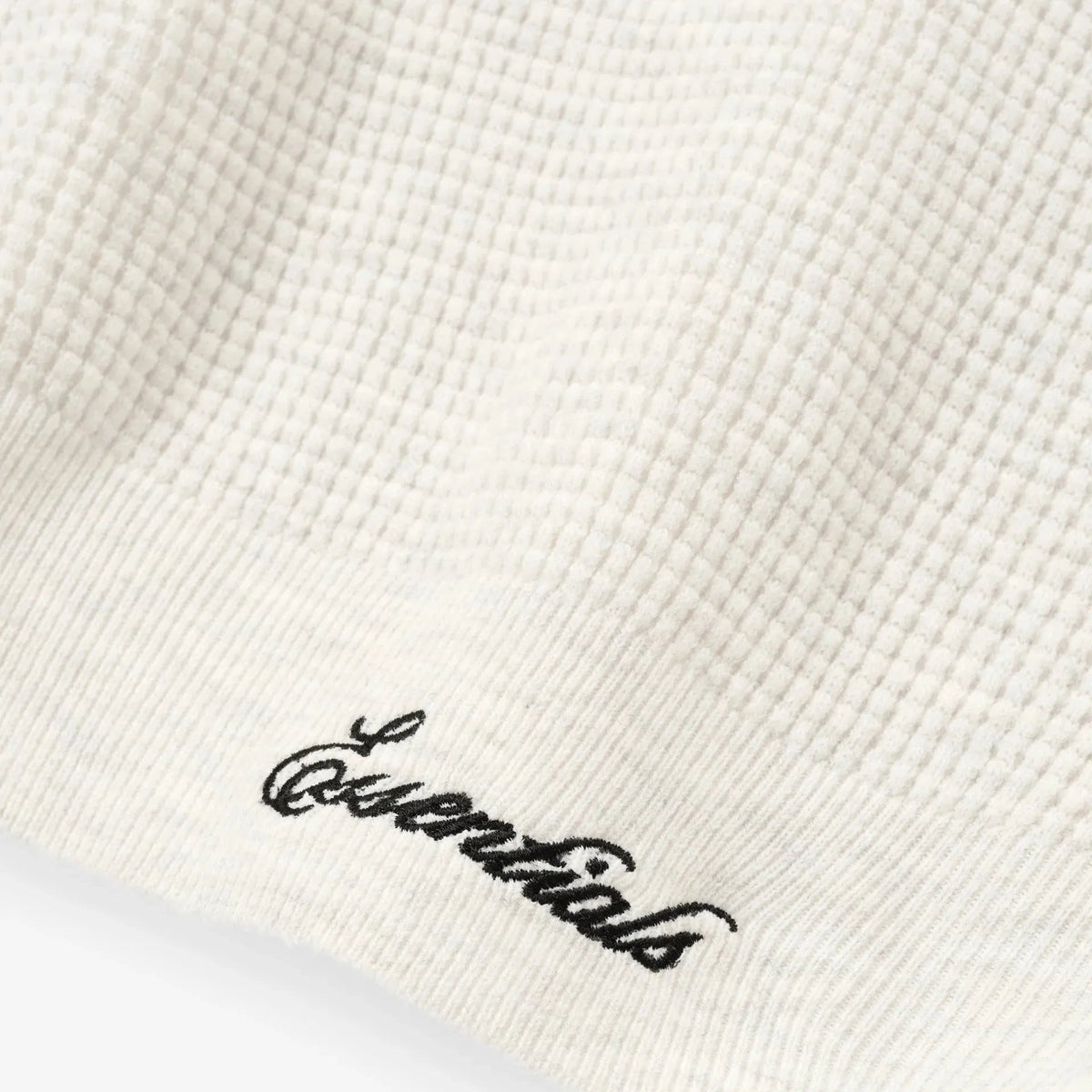 Fear Of God Essentials Signature Waffle 90s Crewneck Sweater Oatmeal Heather - Im Your Wardrobe