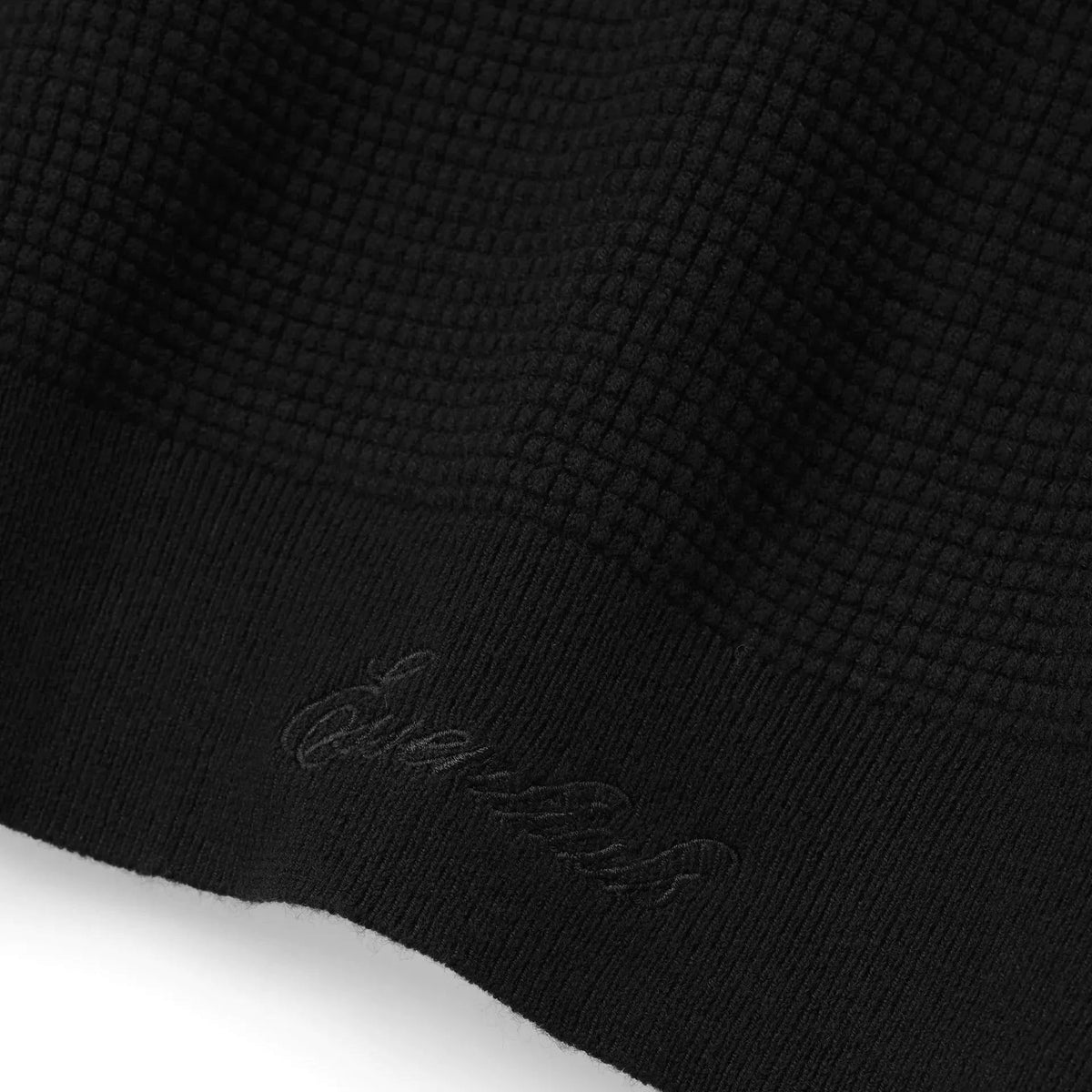 Fear Of God Essentials Signature Waffle 90s Crewneck Sweater Vintage Black - Im Your Wardrobe
