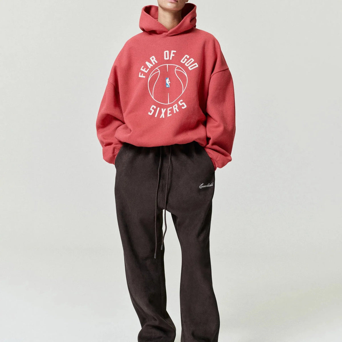 Fear Of God Essentials Sixers X Barkley Hendricks 90s Hoodie Faded Garnet - Im Your Wardrobe