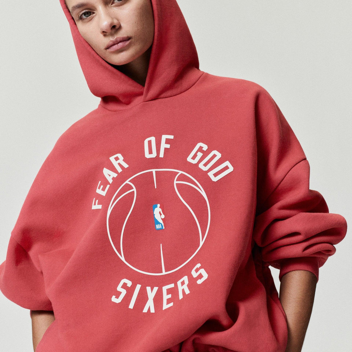 Fear Of God Essentials Sixers X Barkley Hendricks 90s Hoodie Faded Garnet - Im Your Wardrobe