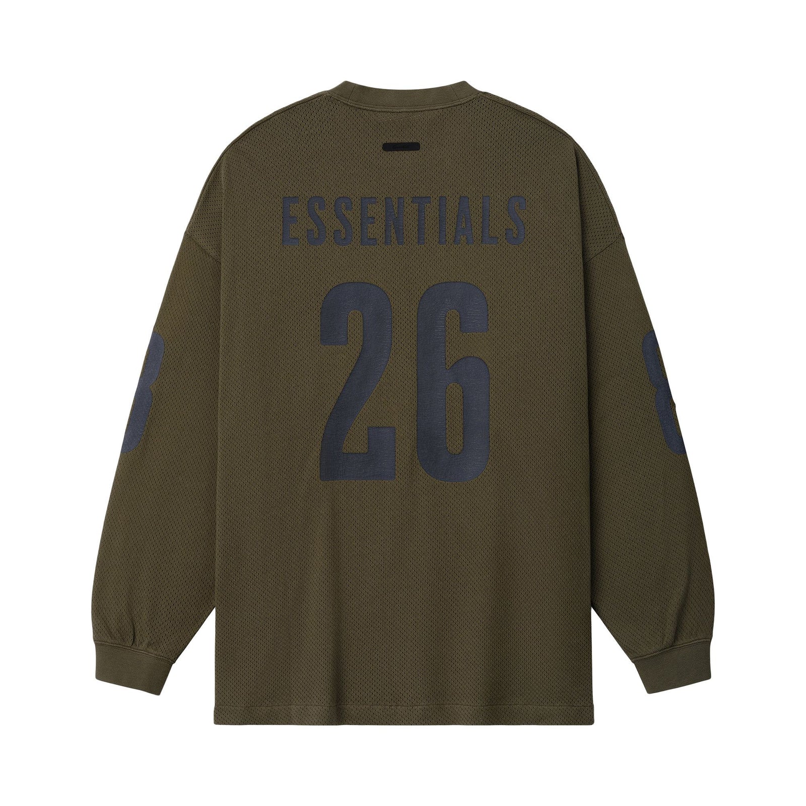 Fear of God Essentials Sport Mesh Merch Long Sleeve Tee Moss (SS26) - Im Your Wardrobe