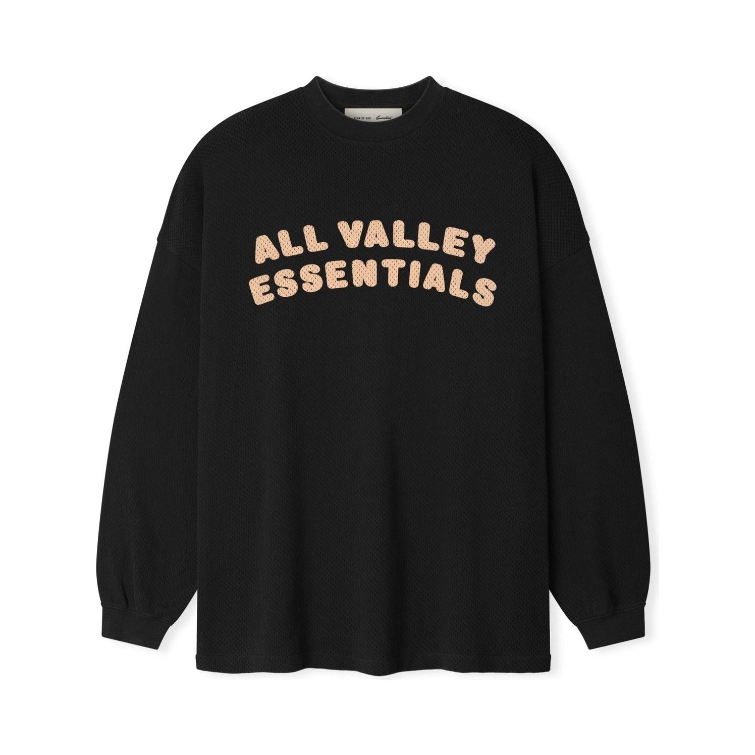 Fear of God Essentials Sport Mesh Merch Long Sleeve Tee Vintage Black - Im Your Wardrobe