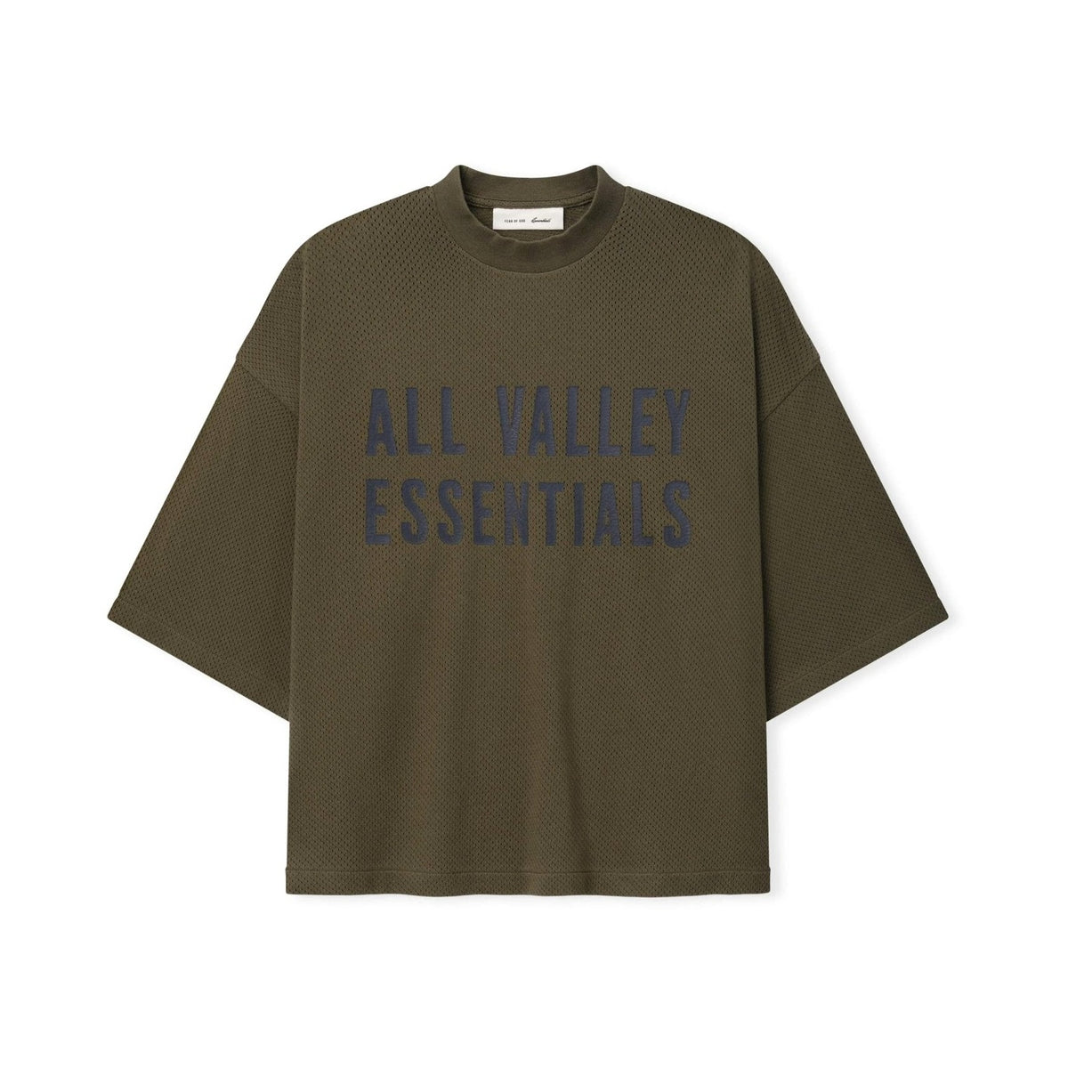 Fear of God Essentials Sport Mesh Merch Tee Boxy Fit Moss - Im Your Wardrobe