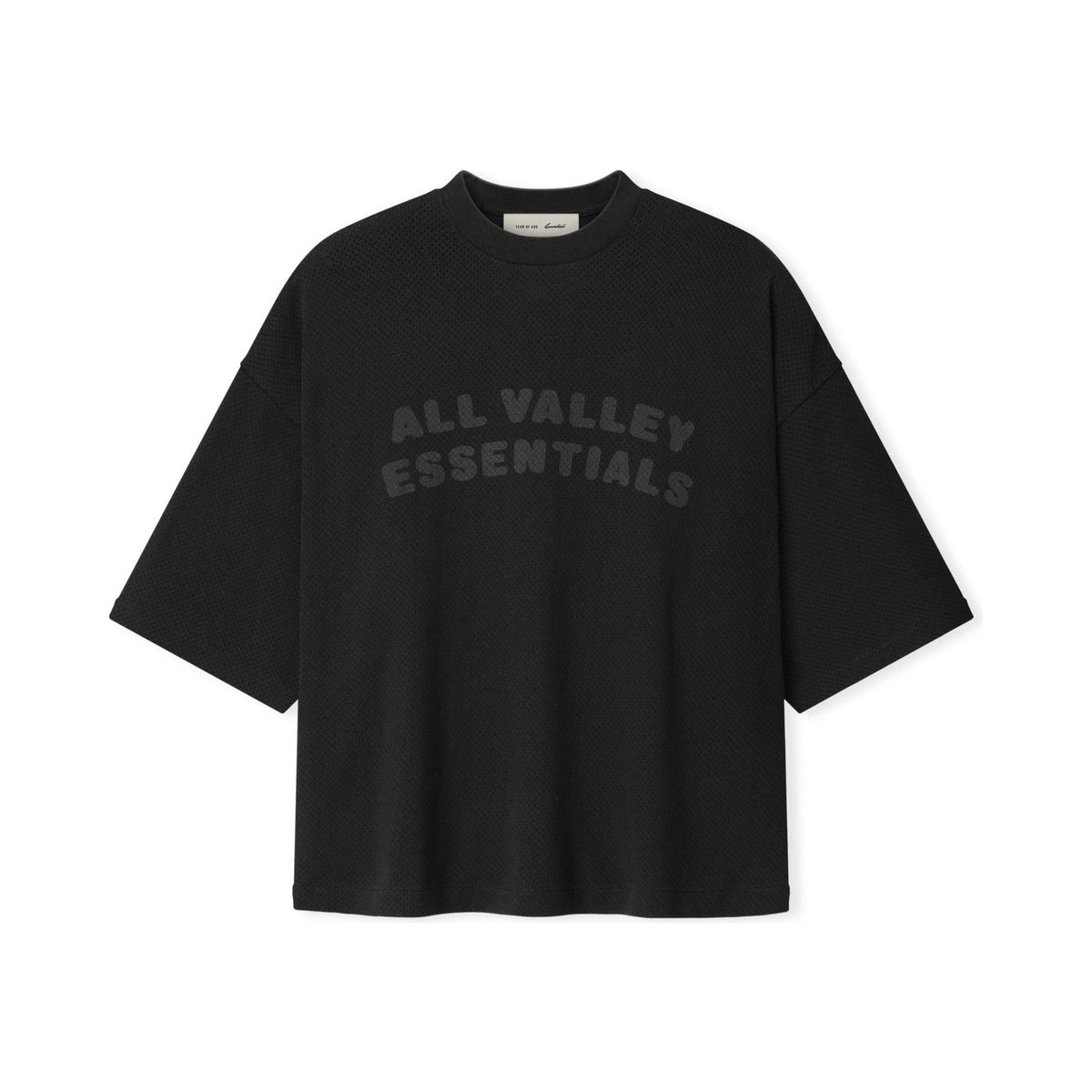 Fear of God Essentials Sport Mesh Merch Tee Boxy Fit Vintage Black - Im Your Wardrobe