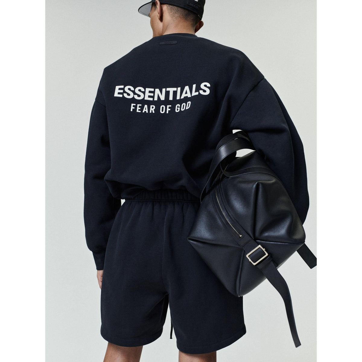 Fear of God Essentials SS26 Classic Crewneck Sweatshirt Vintage Black - Im Your Wardrobe