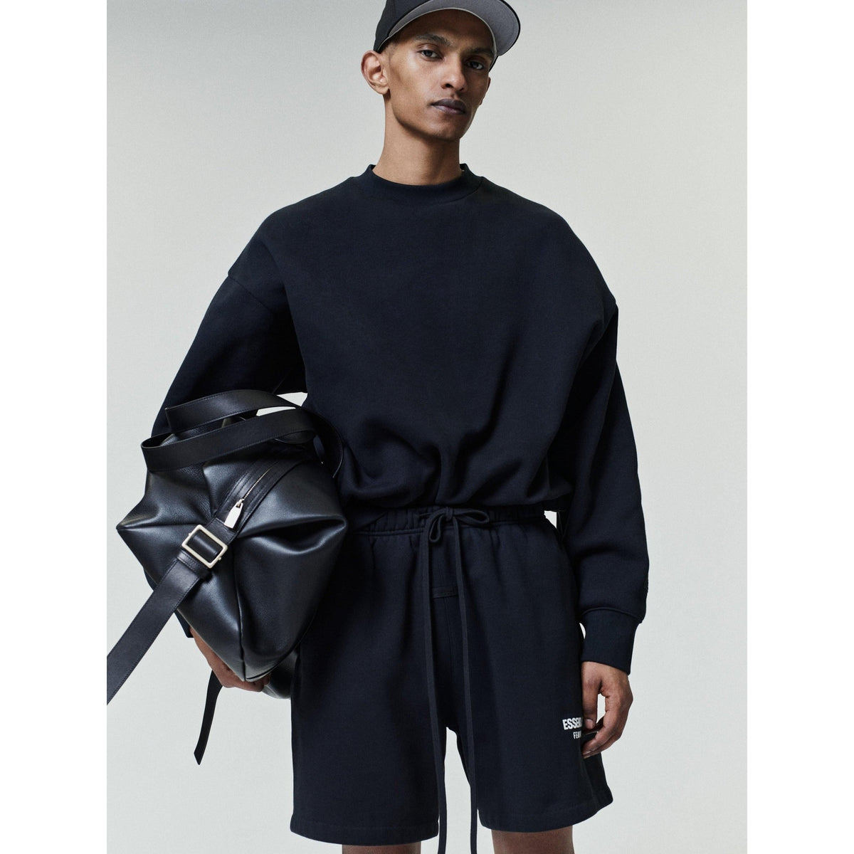 Fear of God Essentials SS26 Classic Crewneck Sweatshirt Vintage Black - Im Your Wardrobe