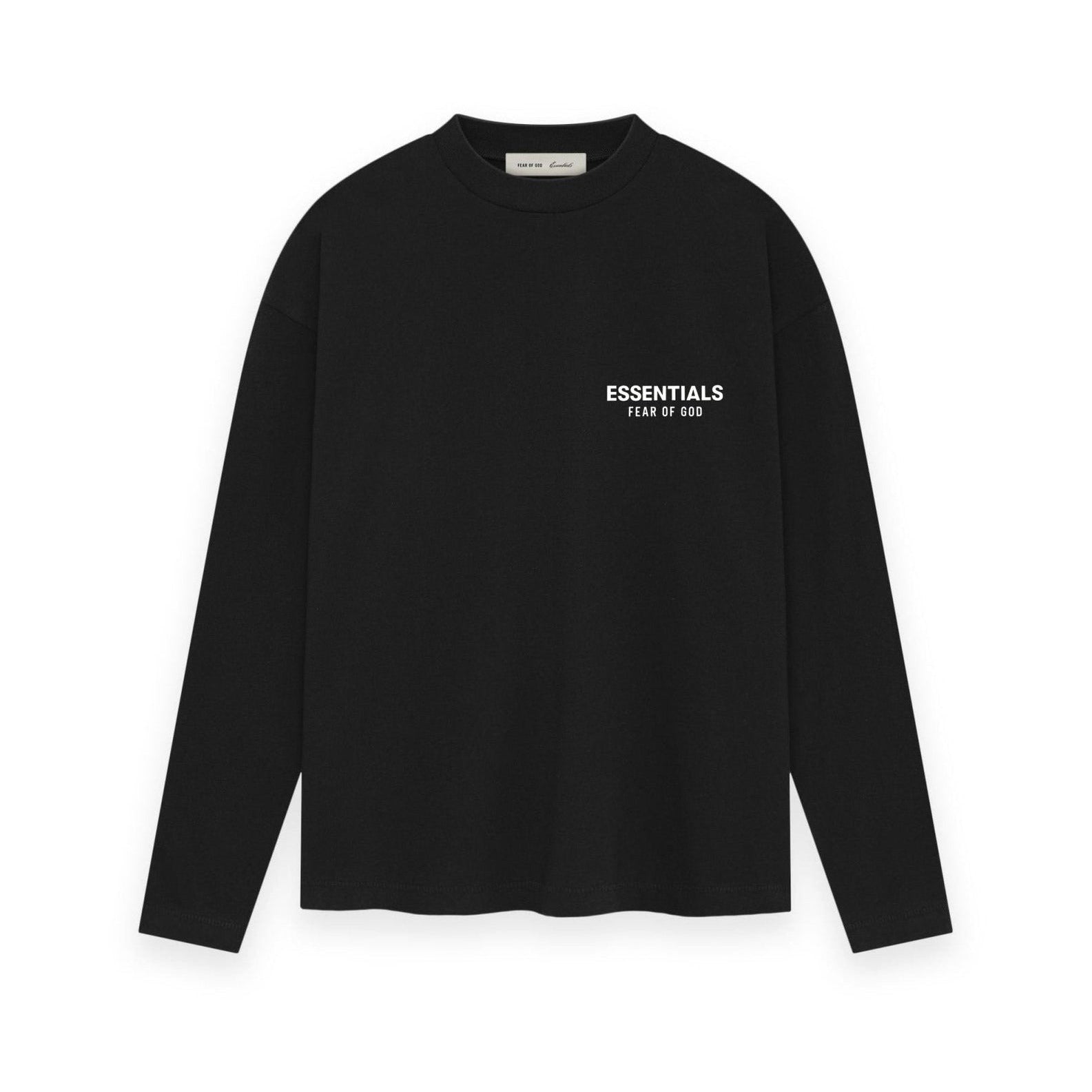 Fear of God Essentials SS26 Classic Long Sleeve Tee Vintage Black/White - Im Your Wardrobe