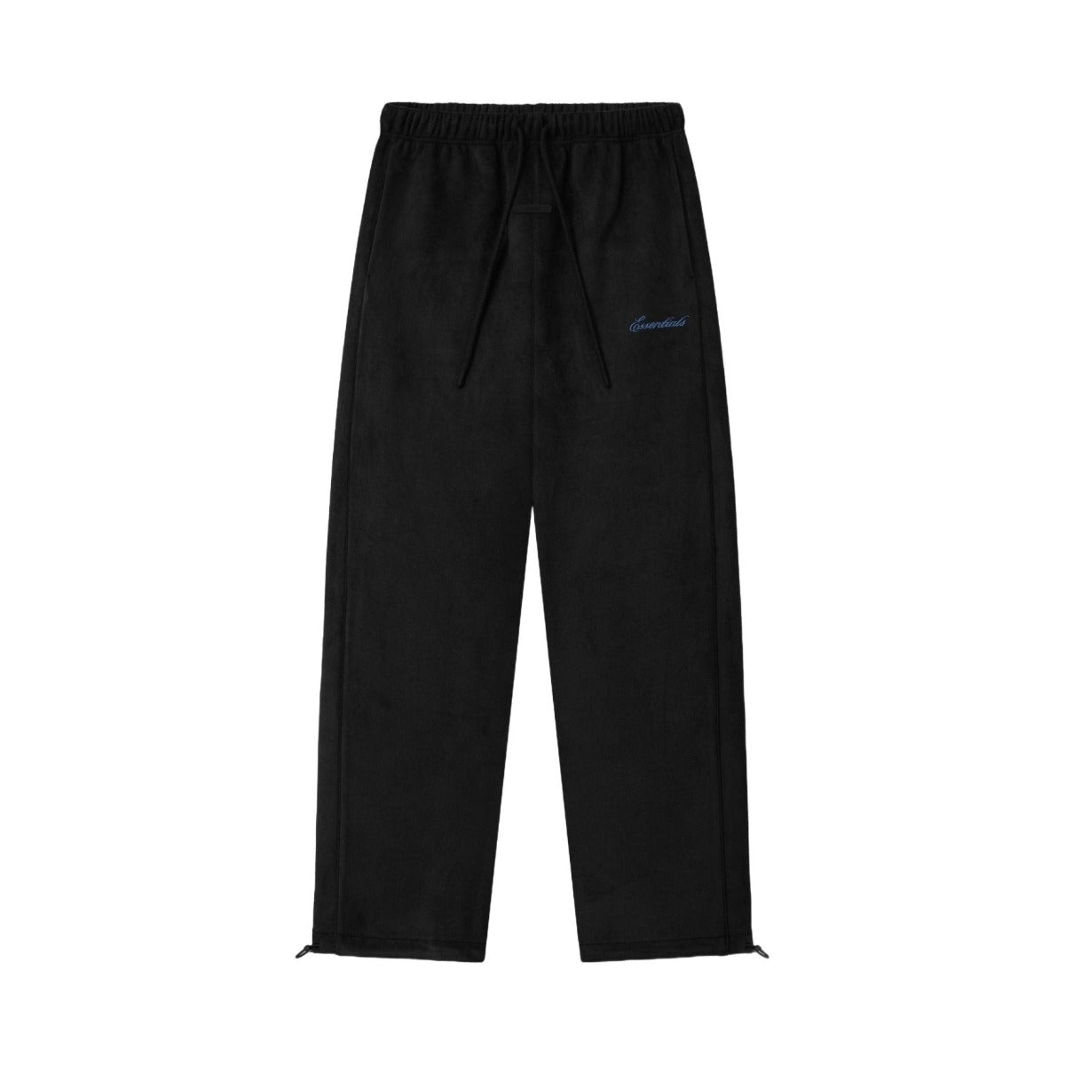 Fear of God Essentials Suede Fleece Signature Relaxed Pant W/ Piping Black - Im Your Wardrobe