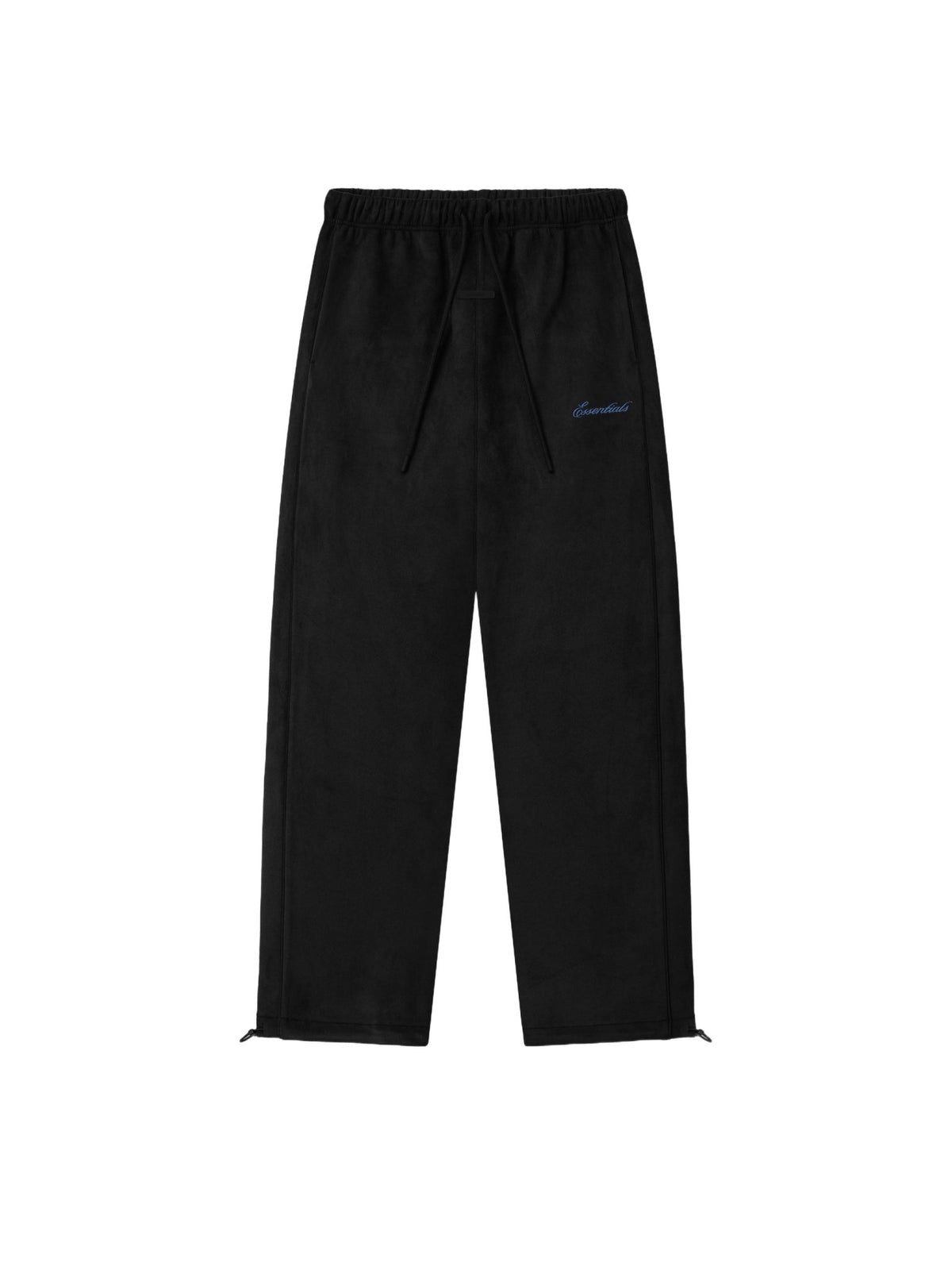 Fear of God Essentials Suede Fleece Signature Relaxed Pant W/ Piping Black - Im Your Wardrobe