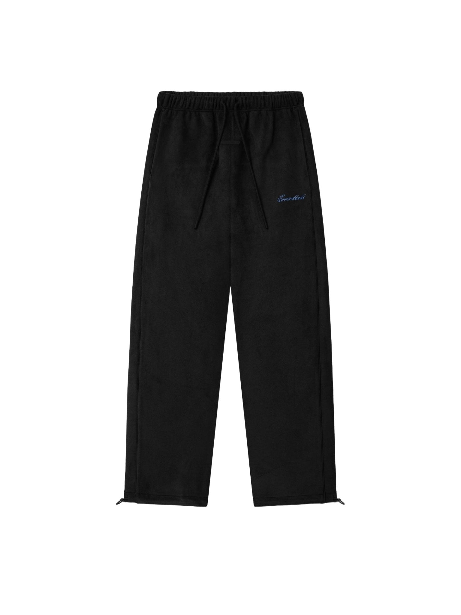 Fear of God Essentials Suede Fleece Signature Relaxed Pant W/ Piping Black - Im Your Wardrobe