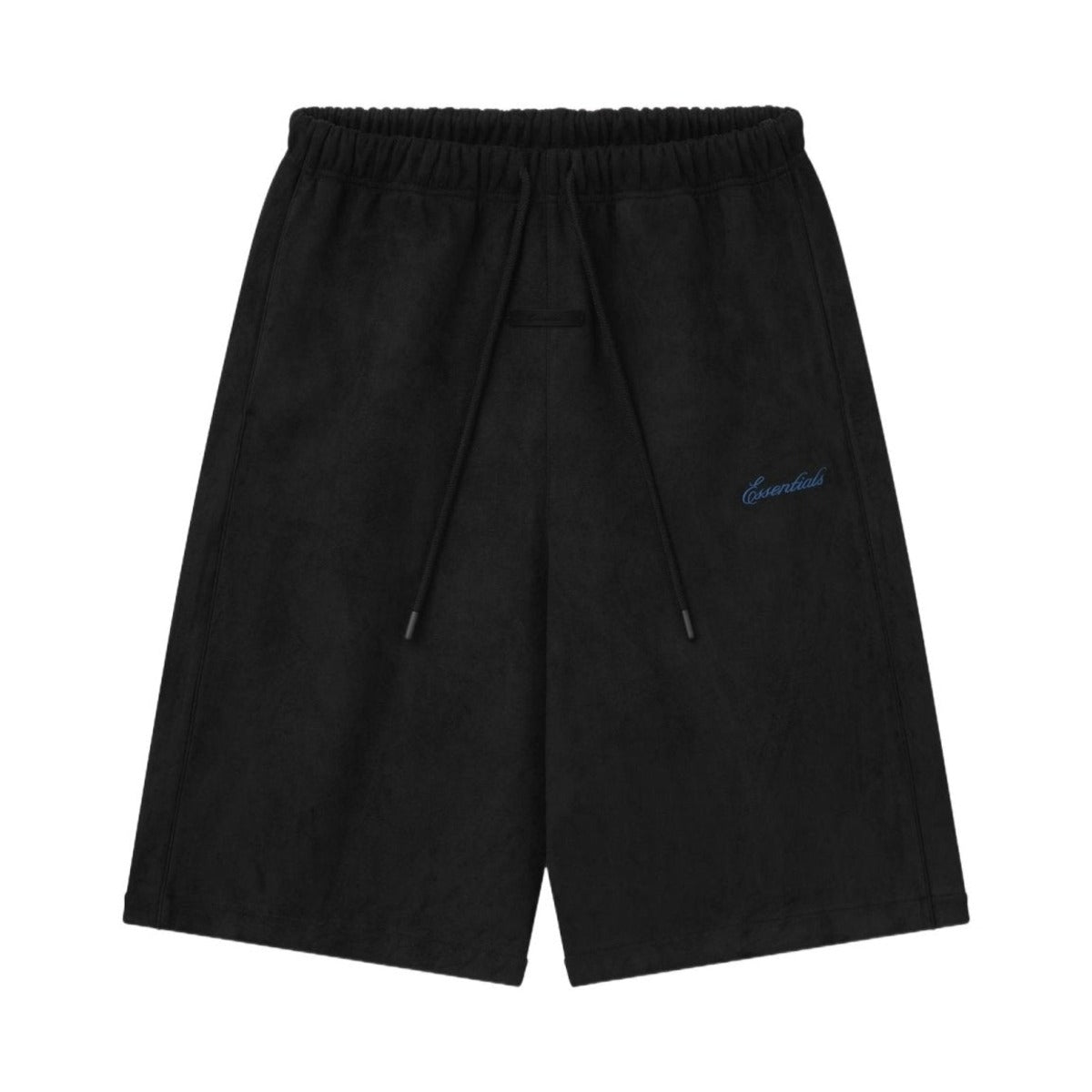 Fear of God Essentials Suede Fleece Signature Relaxed Short W/ Piping Black - Im Your Wardrobe