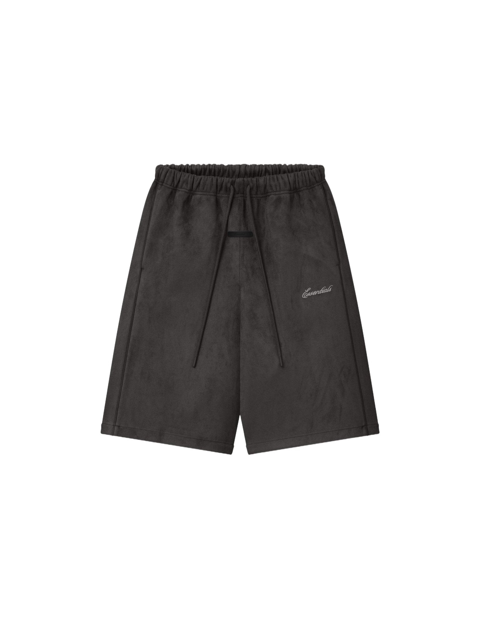 Fear of God Essentials Suede Fleece Signature Relaxed Short W/ Piping Ink Black - Im Your Wardrobe