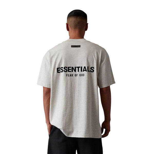 FEAR OF GOD ESSENTIALS RELAXED BACK LOGO LONGSLEEVE TEE LIGHT OATMEAL outlet sz medium