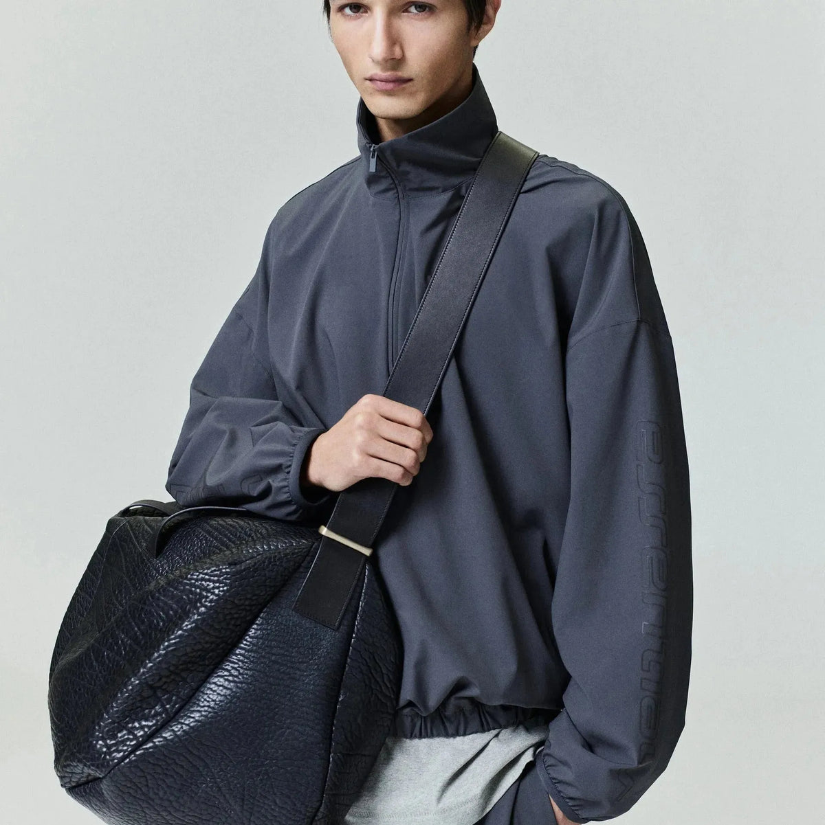 Fear of God Essentials Tech Nylon Half Zip Track Jacket Iron Grey - Im Your Wardrobe
