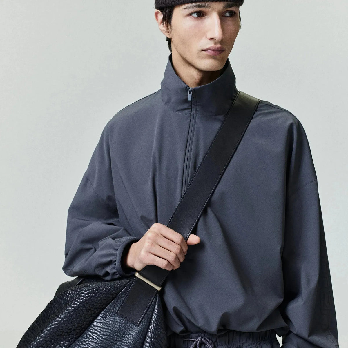 Fear of God Essentials Tech Nylon Half Zip Track Jacket Iron Grey - Im Your Wardrobe