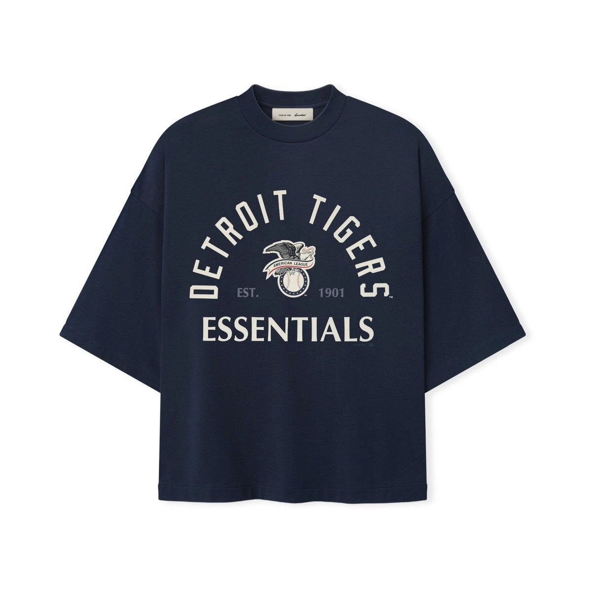 Fear of God Essentials Tigers American League Merch Tee Dark Sapphire - Im Your Wardrobe