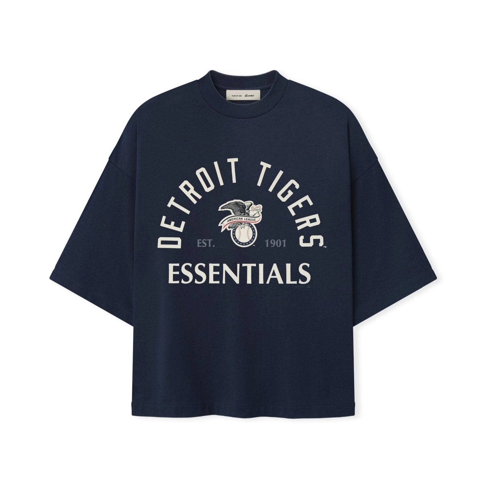 Fear of God Essentials Tigers American League Merch Tee Dark Sapphire - Im Your Wardrobe