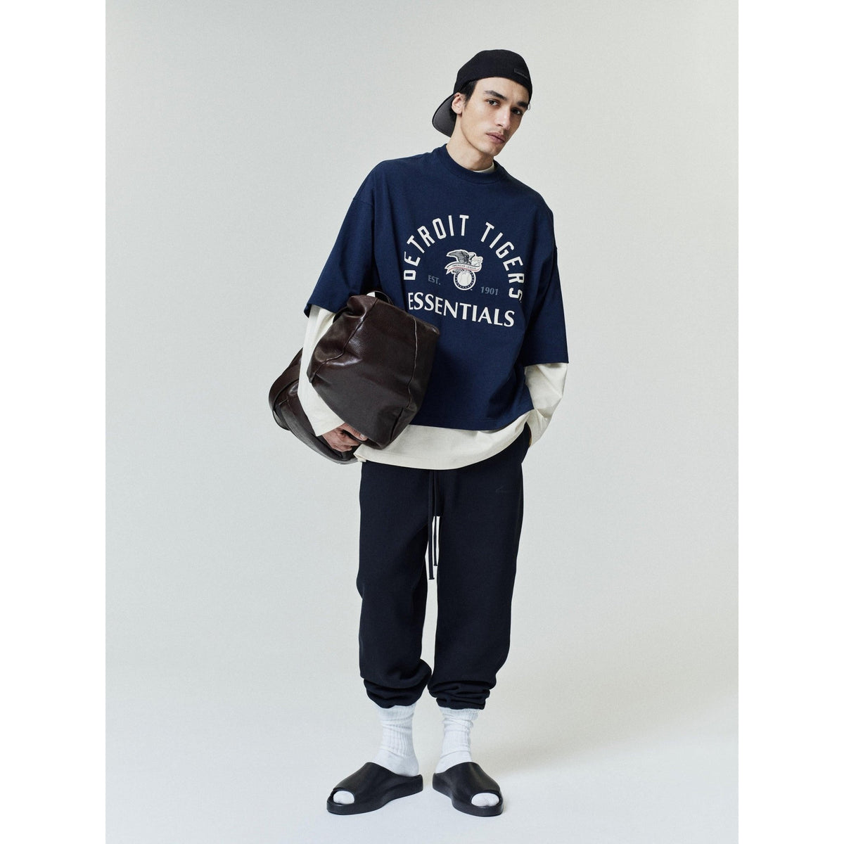 Fear of God Essentials Tigers American League Merch Tee Dark Sapphire - Im Your Wardrobe