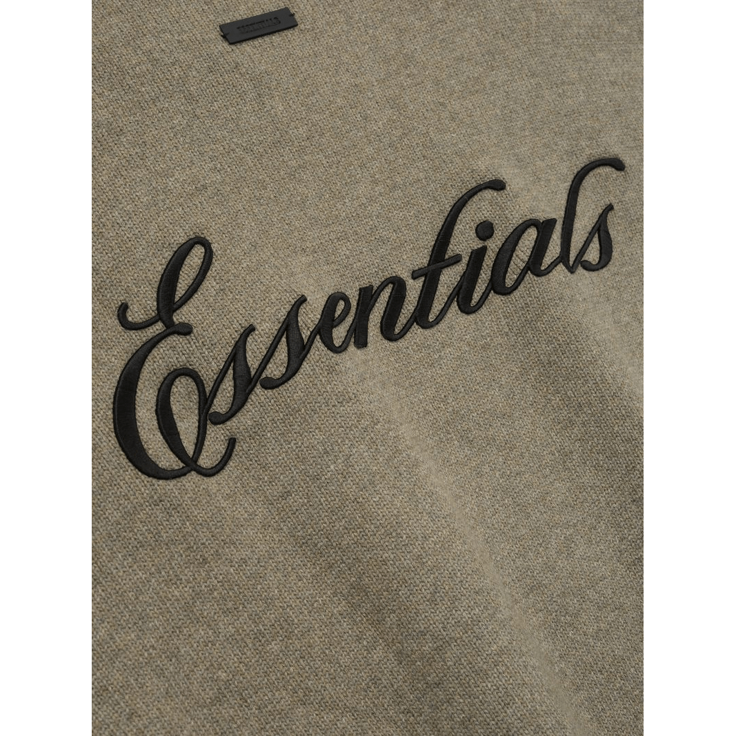 Fear of God Essentials Waffle Crewneck Sweater Homestead Heather - Im Your Wardrobe
