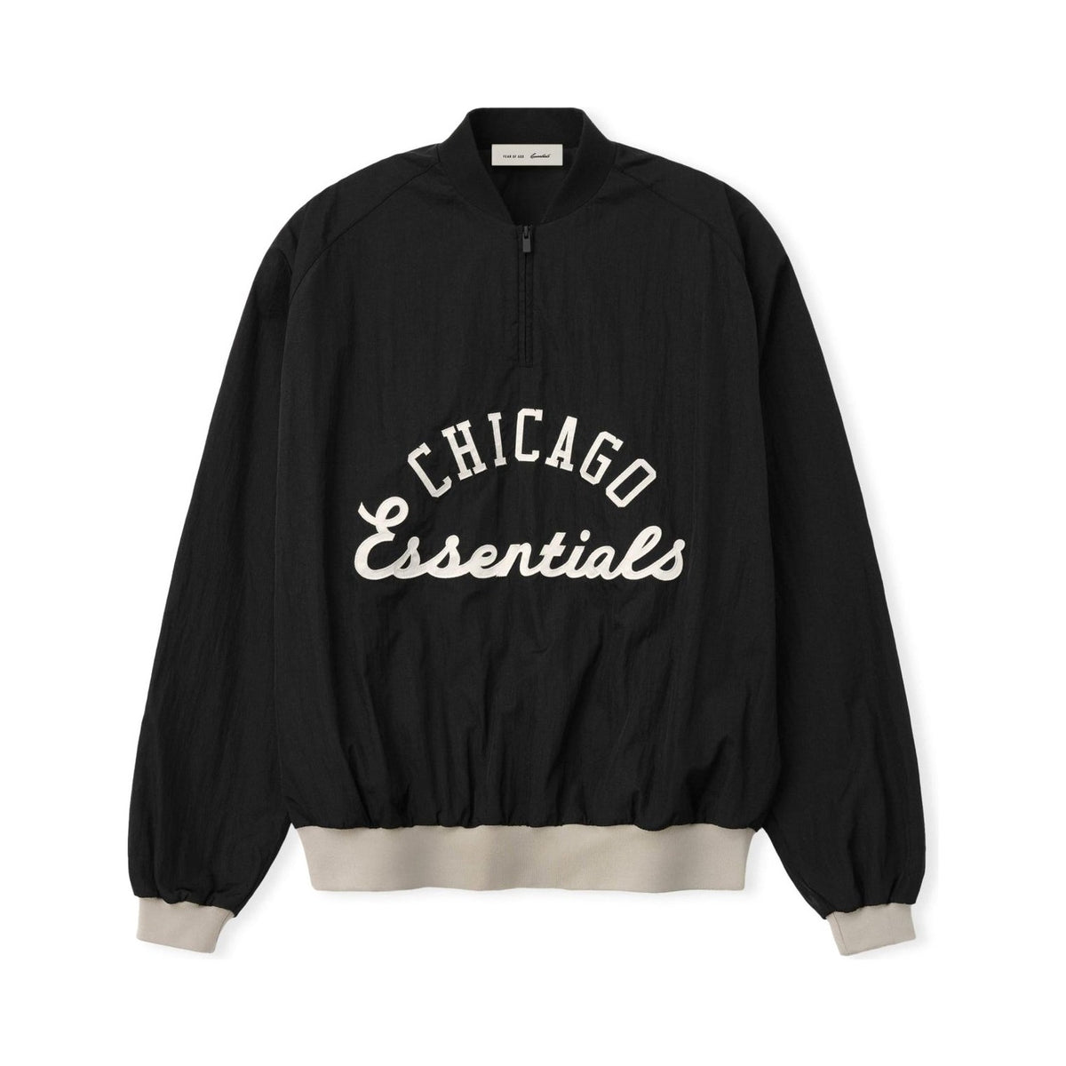 Fear of God Essentials White Sox Half Zip Pullover Black - Im Your Wardrobe