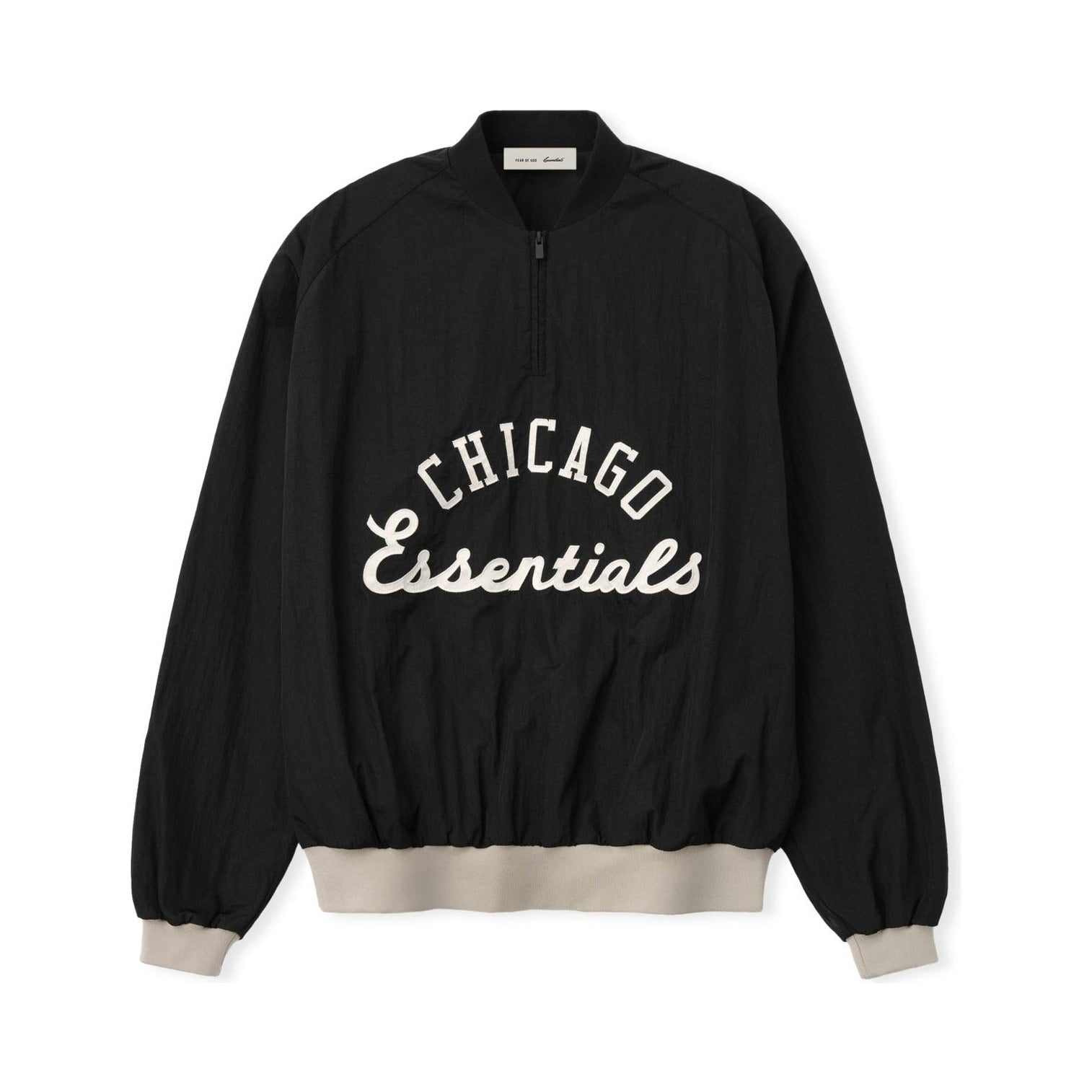 Fear of God Essentials White Sox Half Zip Pullover Black - Im Your Wardrobe