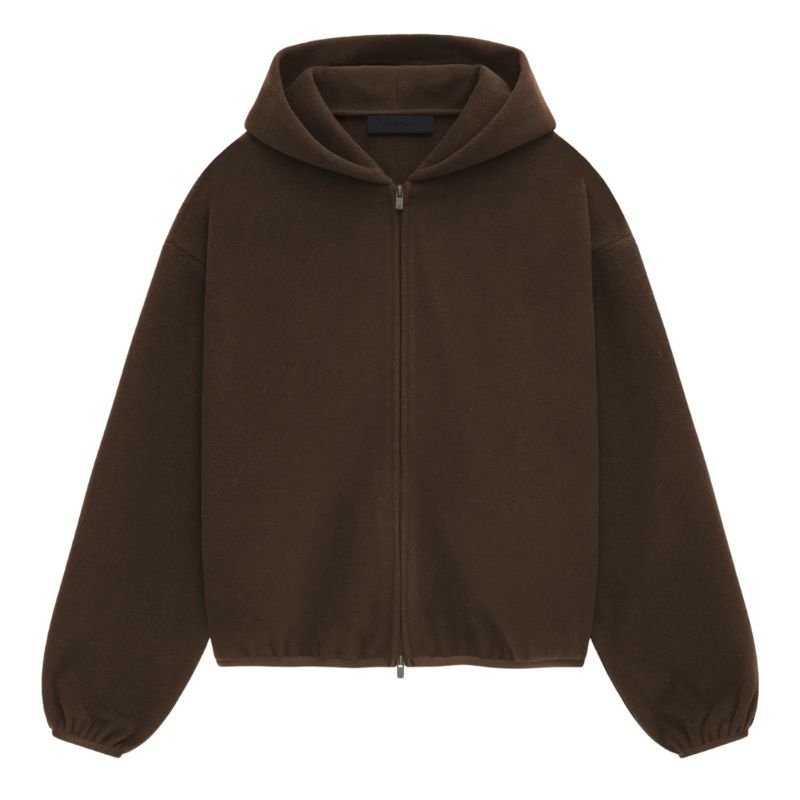 Fear of God Essentials Women's Brushed Hooded Bomber 'Brown' - Im Your Wardrobe