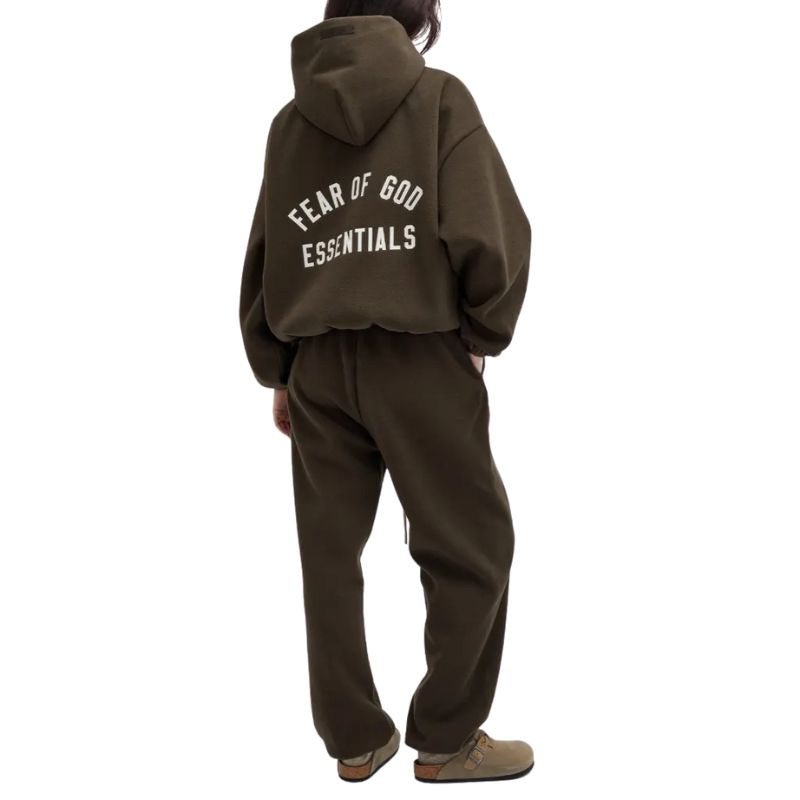 Fear of God Essentials Women's Brushed Hooded Bomber 'Brown' - Im Your Wardrobe