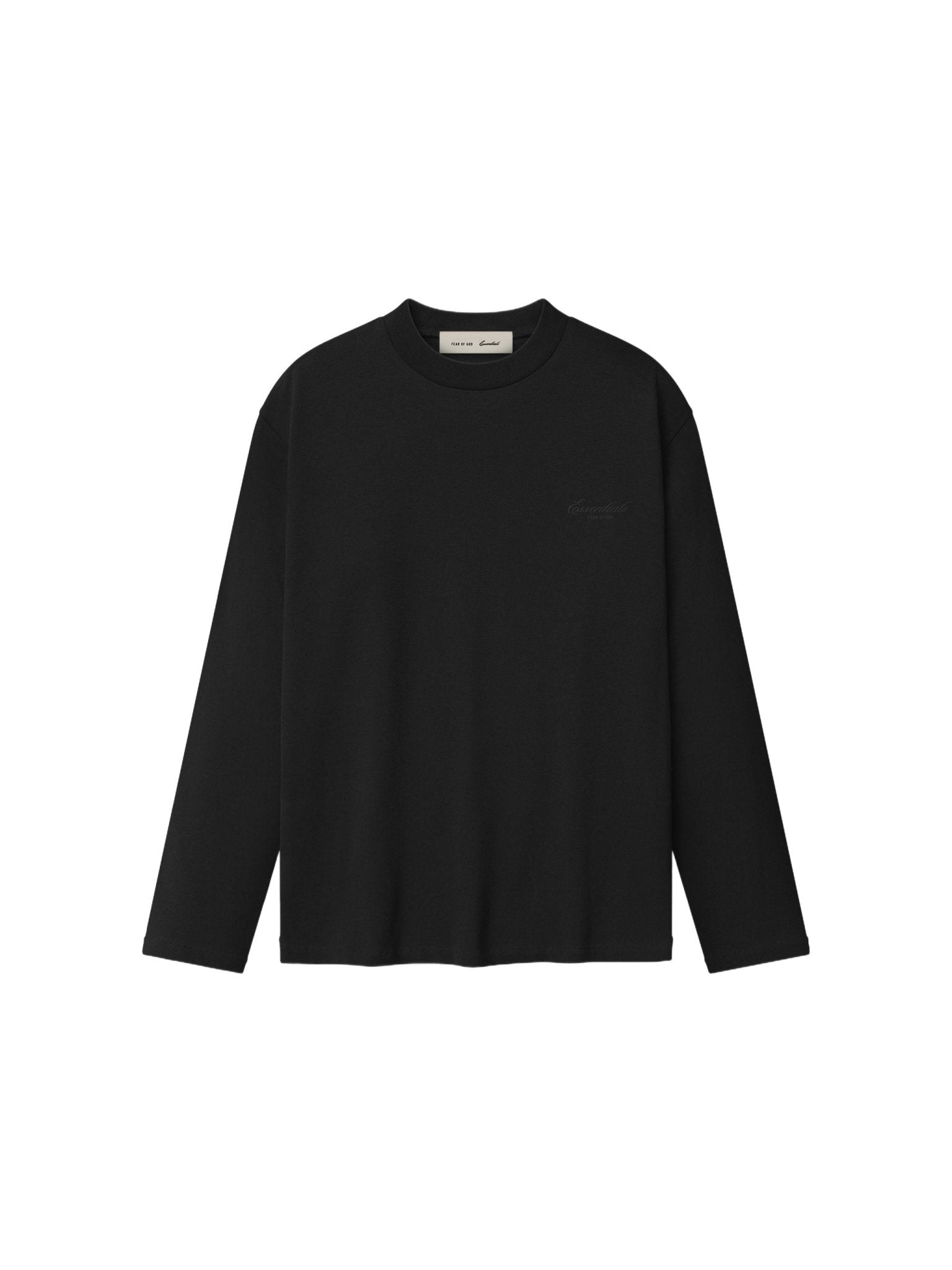 Fear of God Essentials Women's Classic Long Sleeve Tee Vintage Black - Im Your Wardrobe