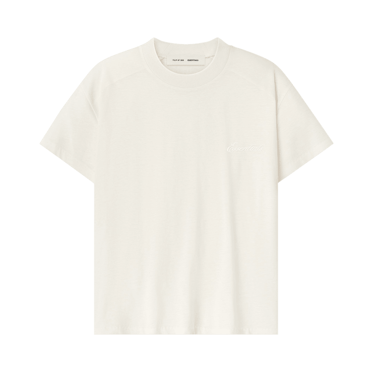 Fear of God Essentials Women's Embroidered Classic Tee Ivory (FW25) - Im Your Wardrobe