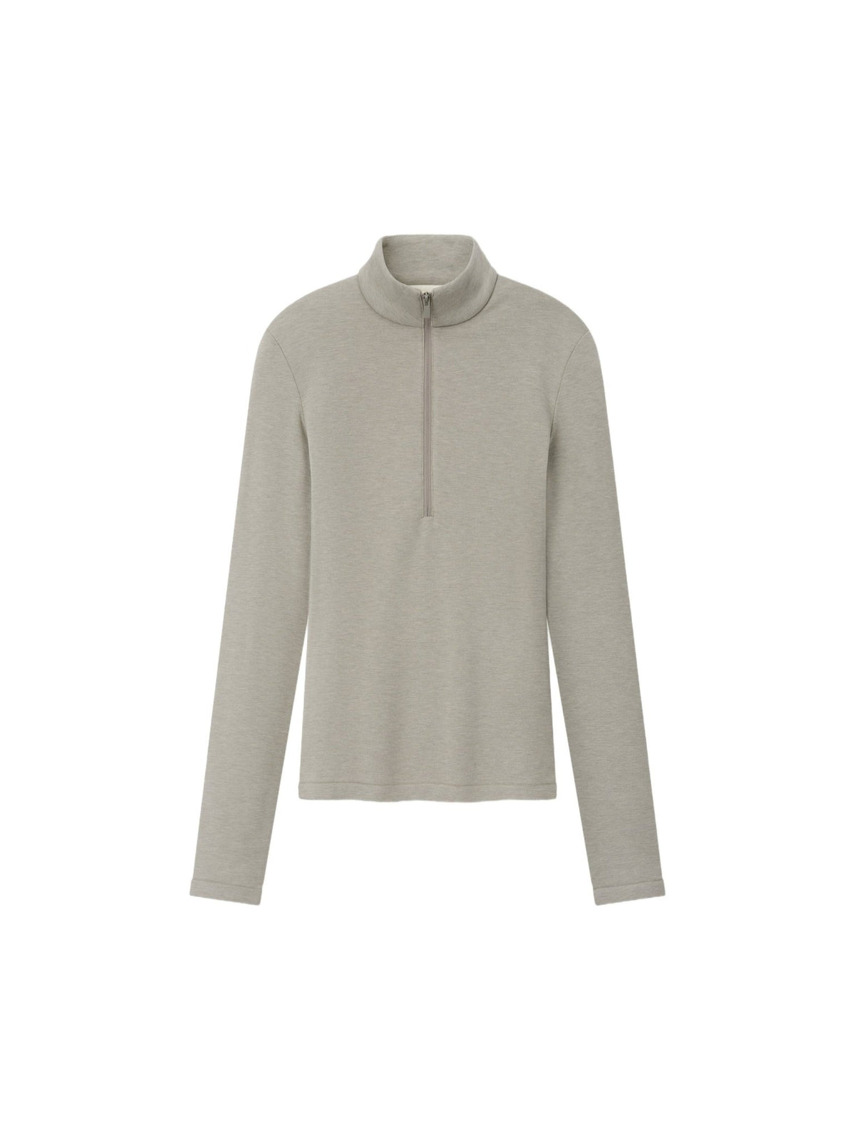 Fear of God Essentials Women's Half Zip Mockneck Pyrite Heather - Im Your Wardrobe