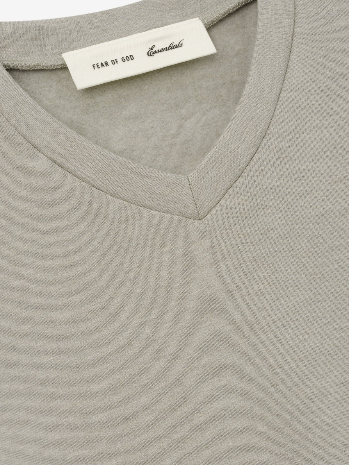Fear of God Essentials Women's Longsleeve V-Neck Pyrite Heather - Im Your Wardrobe