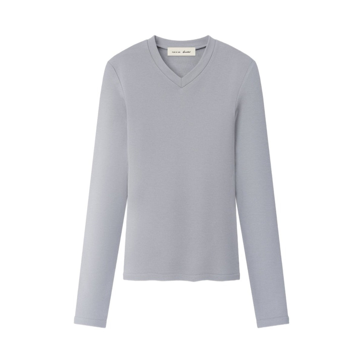 Fear of God Essentials Women's Longsleeve V-Neck Smoke - Im Your Wardrobe