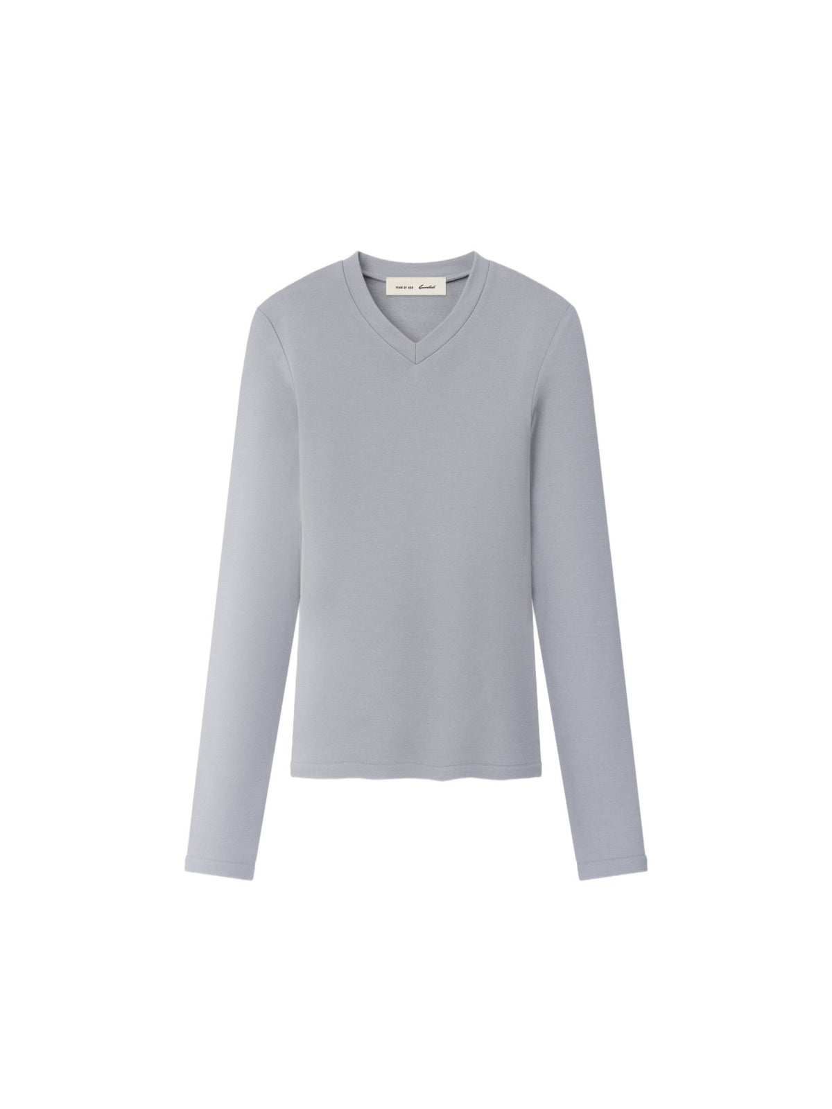Fear of God Essentials Women's Longsleeve V-Neck Smoke - Im Your Wardrobe