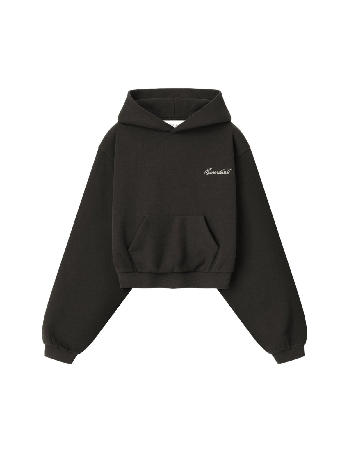 Fear of God Essentials Women's Modern Cropped Hoodie Ink Black - Im Your Wardrobe