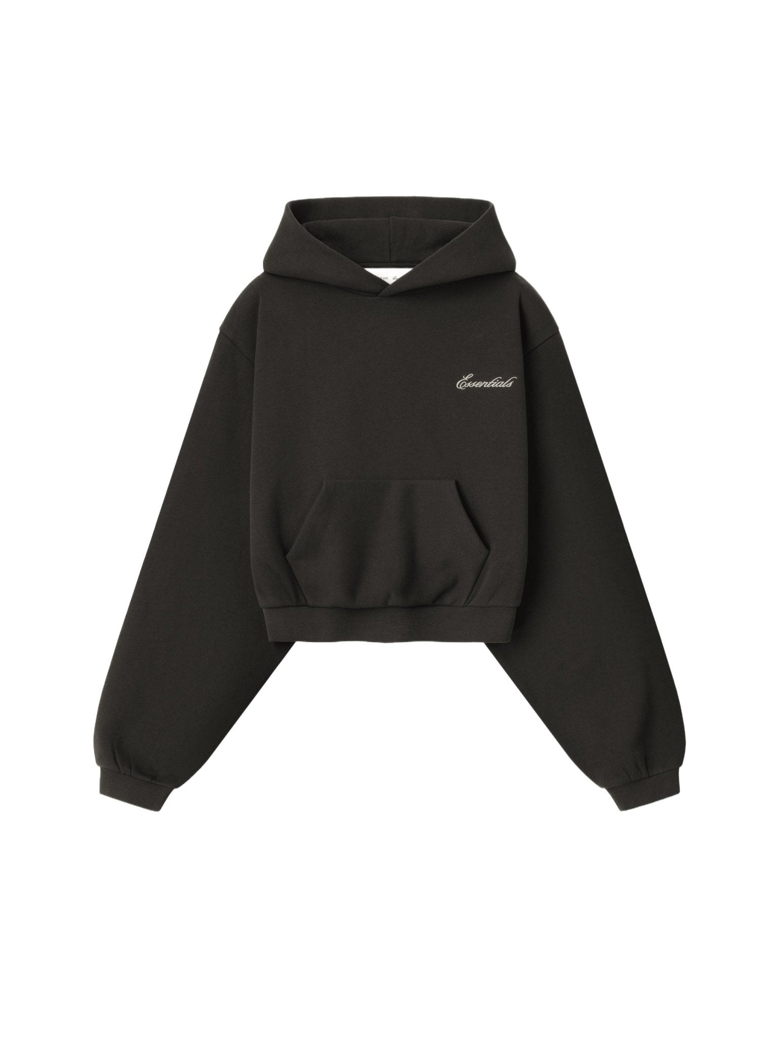 Fear of God Essentials Women's Modern Cropped Hoodie Ink Black - Im Your Wardrobe