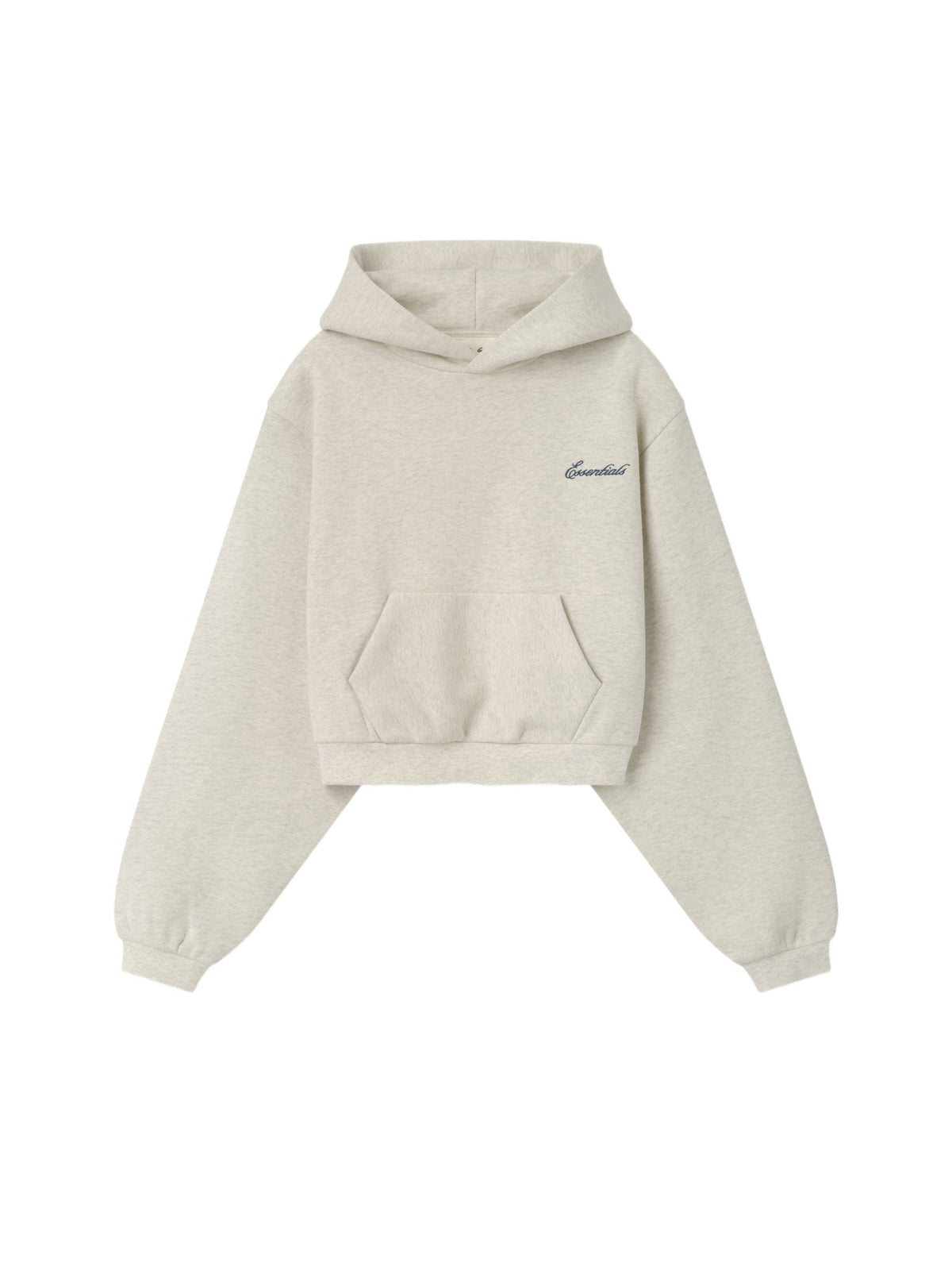 Fear of God Essentials Women's Modern Cropped Hoodie Marble Heather - Im Your Wardrobe