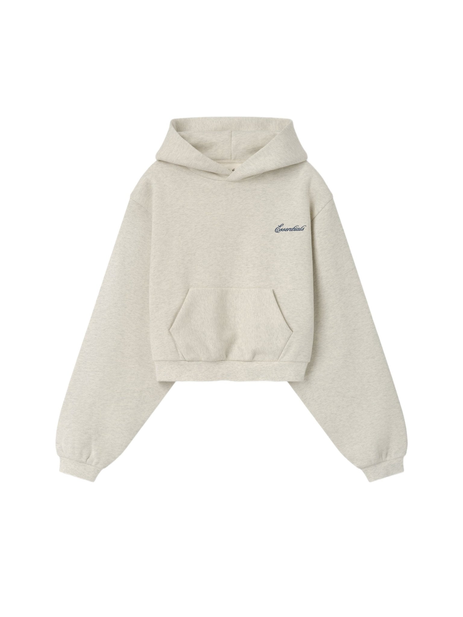 Fear of God Essentials Women's Modern Cropped Hoodie Marble Heather - Im Your Wardrobe