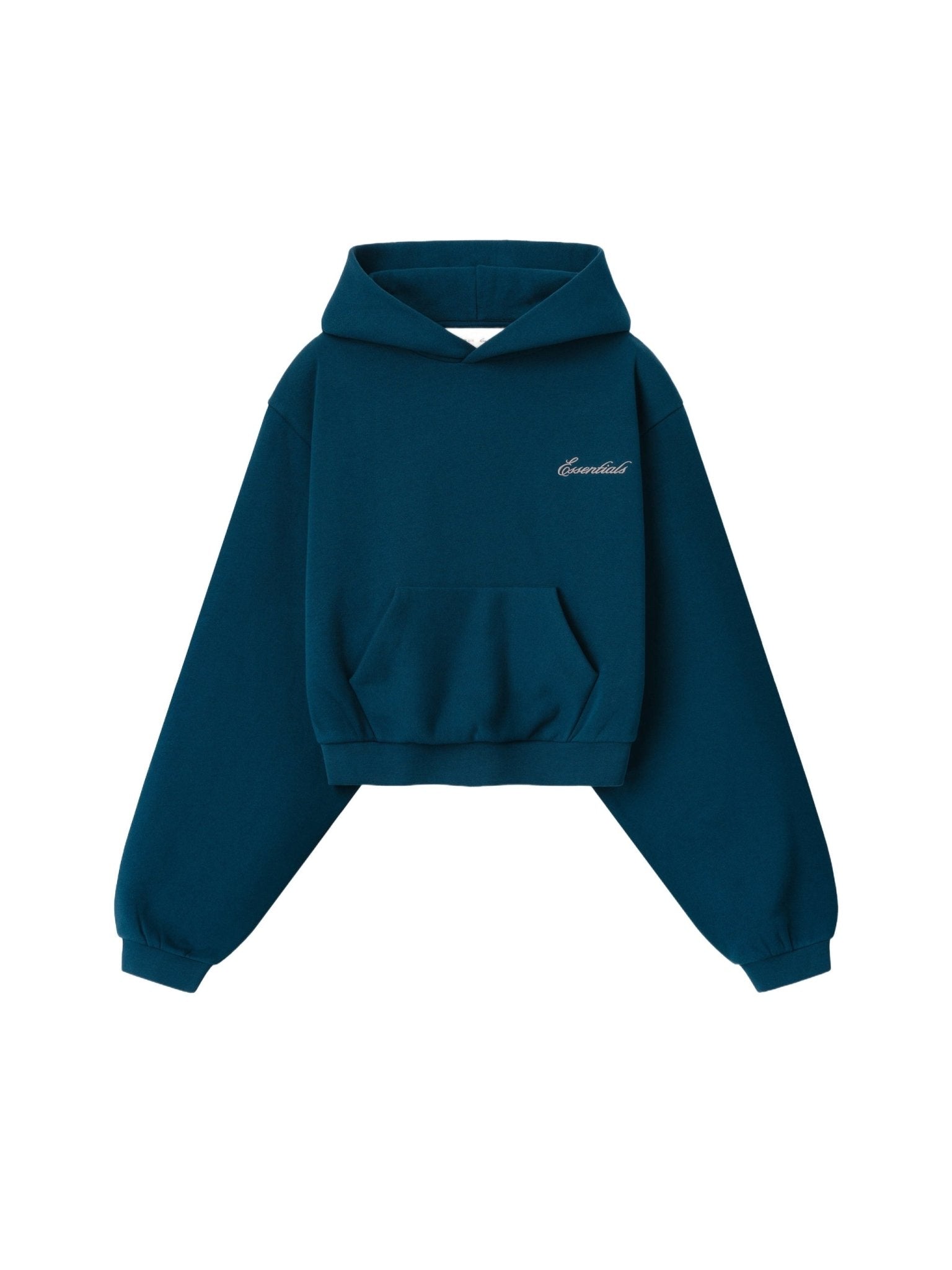 Fear of God Essentials Women's Modern Cropped Hoodie Night Sea - Im Your Wardrobe