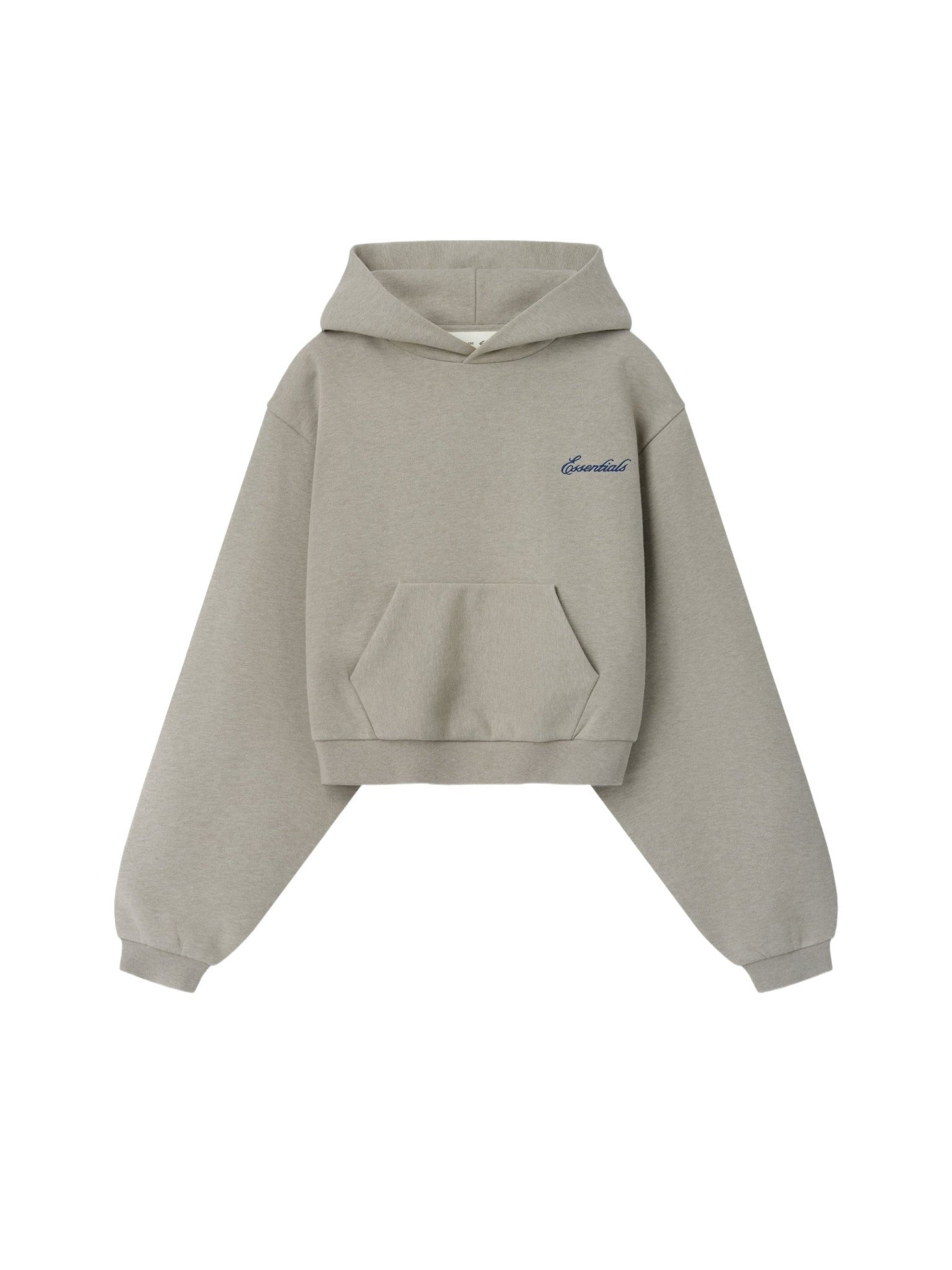 Fear of God Essentials Women's Modern Cropped Hoodie Pyrite Heather - Im Your Wardrobe