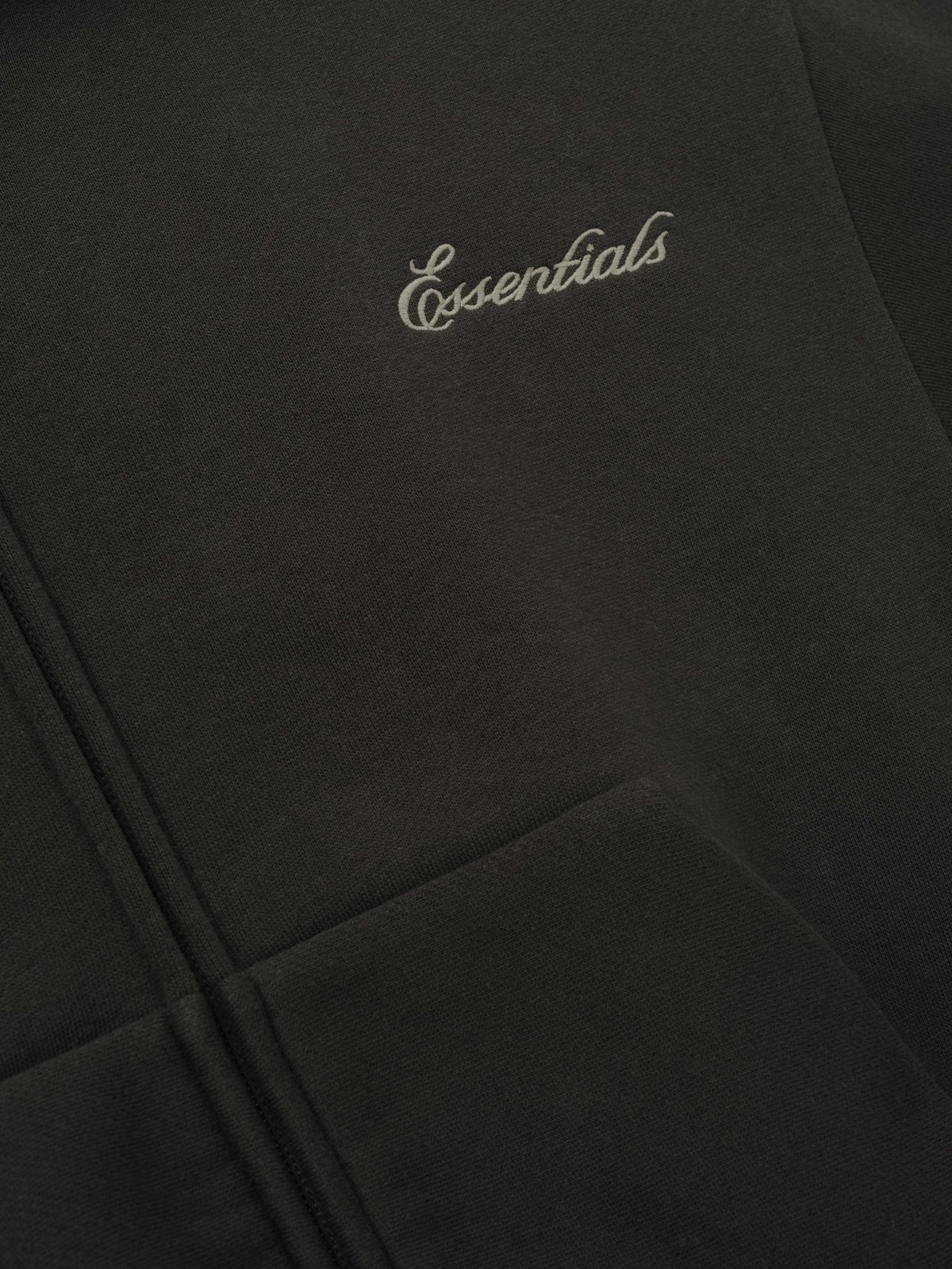 Fear of God Essentials Women's Modern Cropped Zip Hoodie Ink Black - Im Your Wardrobe