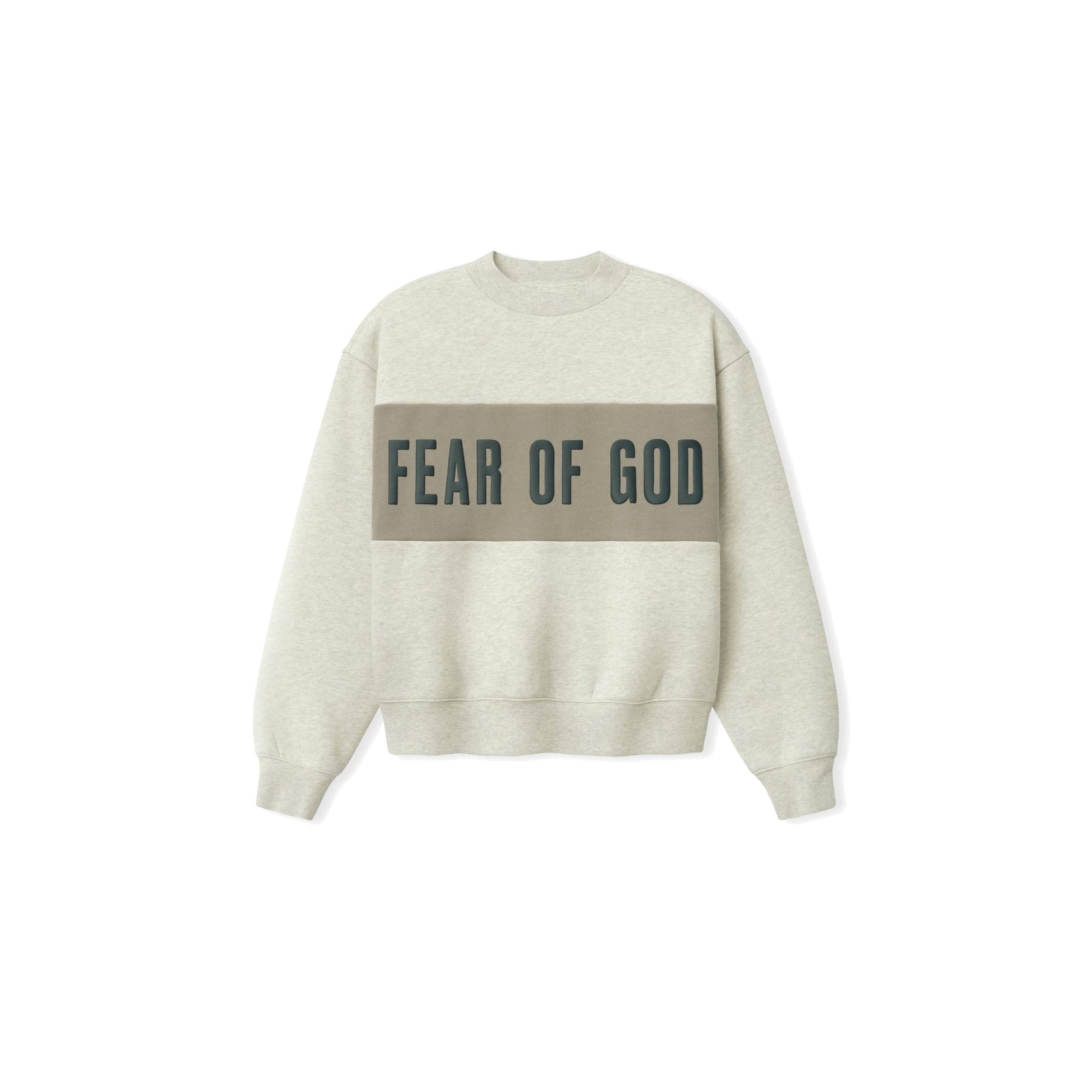 Fear of God Essentials Women's Paneled Classic Sweatshirt Vanilla Heather - Im Your Wardrobe